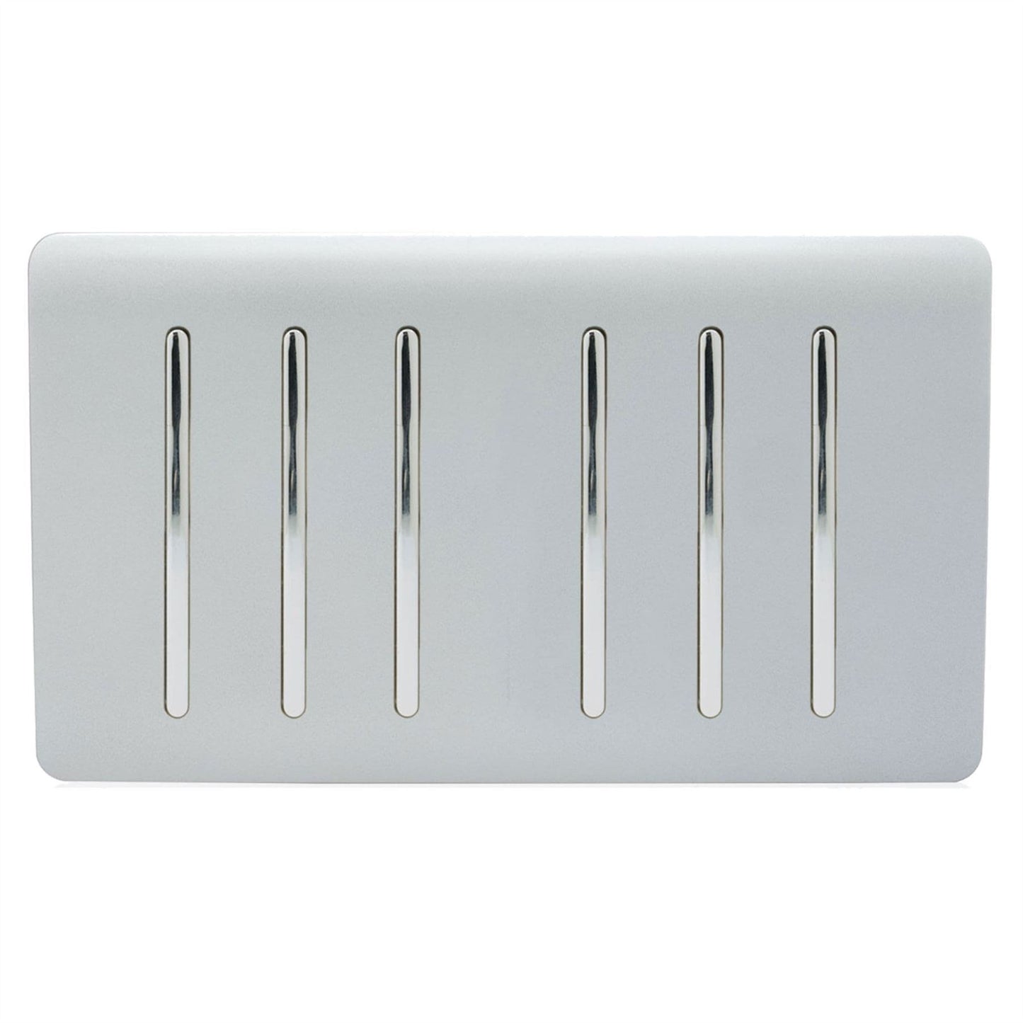 Trendi Switch 6 Gang 1 or 2 Way Light Switchin Platinum Silver