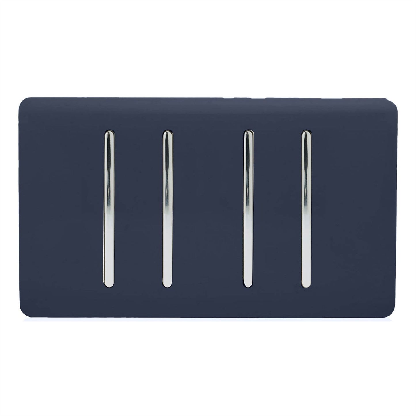 Trendi Switch 4 Gang 1 or 2 Way Light Switchin Navy Blue