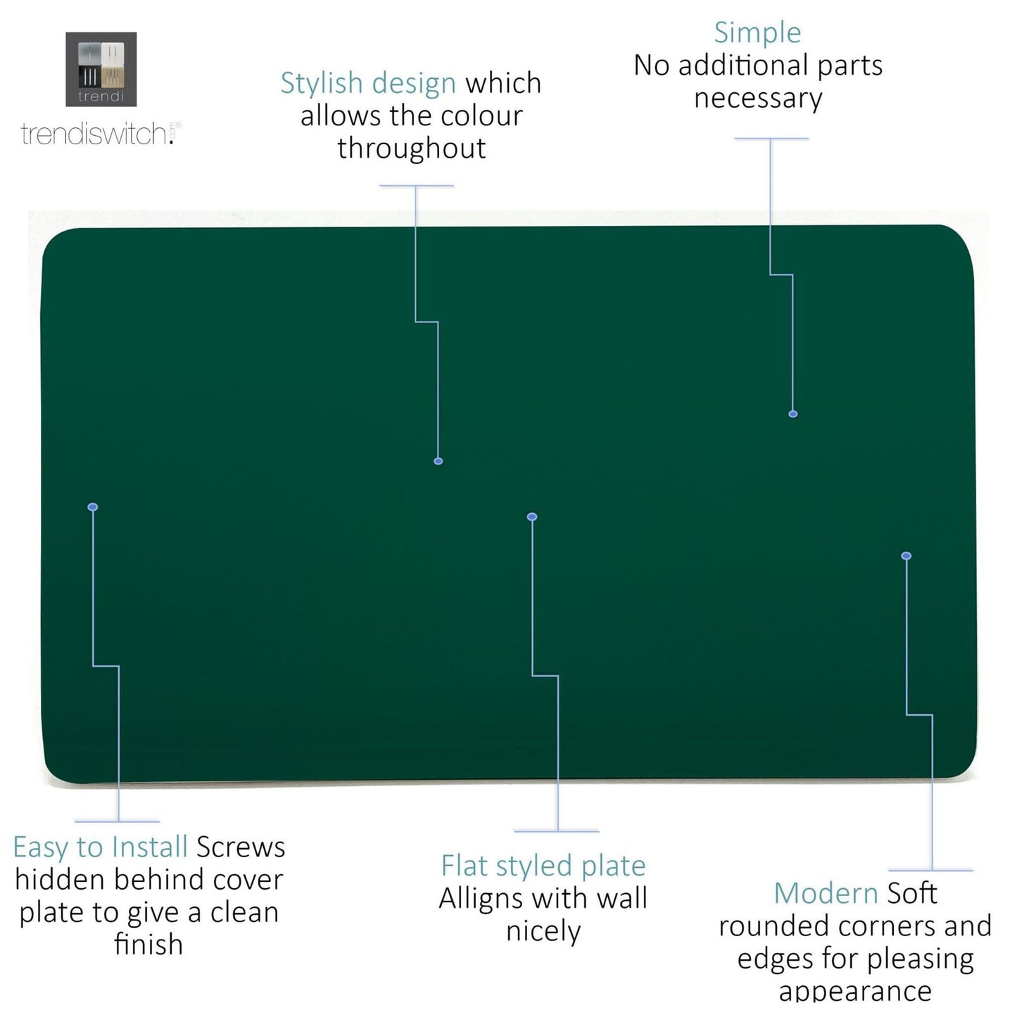 Trendi Switch Double Blanking Platein Dark Forest Green