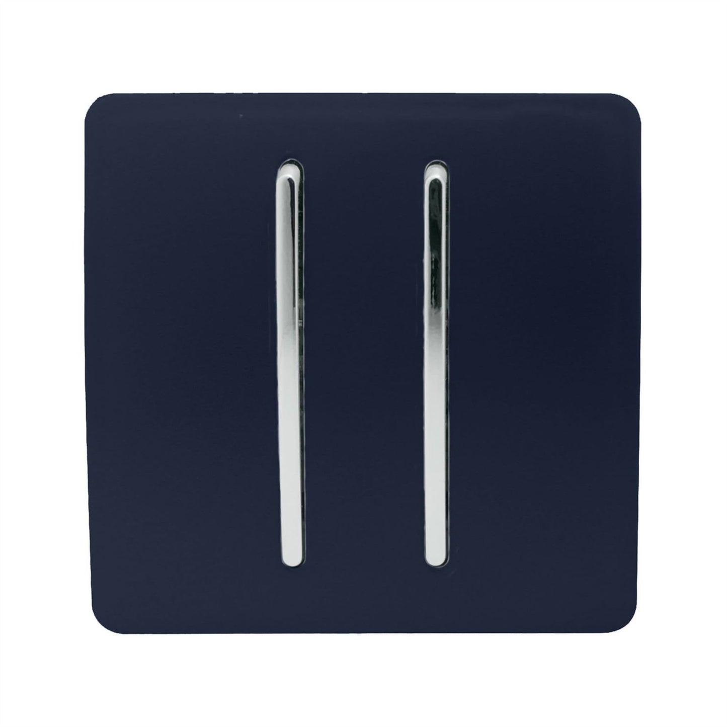 Trendi Switch 2 Gang Retractive Doorbell Switchin Navy Blue