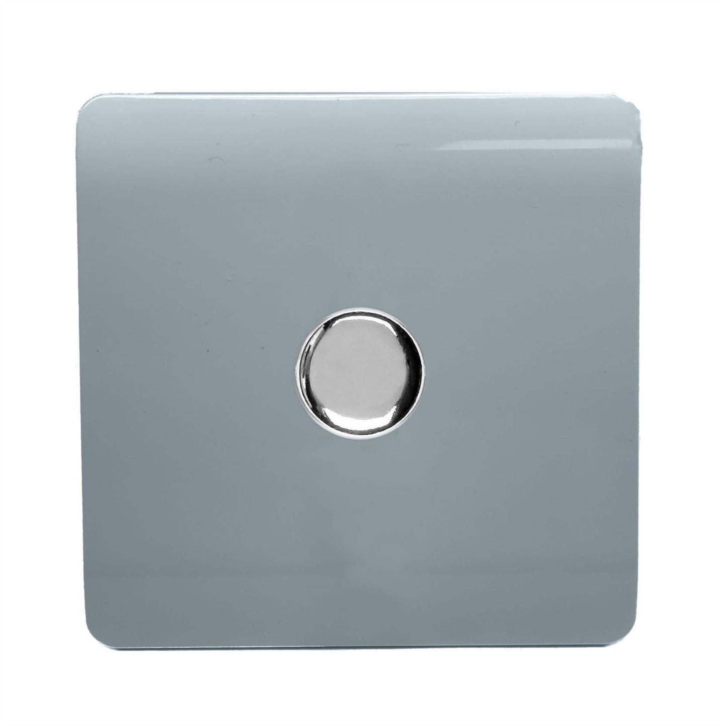 Trendi Switch 1 Gang 1 or 2 way 150w Rotary LED Dimmer Light Switchin Cool Grey
