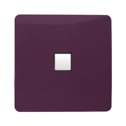 Trendi Switch 1 Gang RJ45 Cat 6 Modern Designer PC Ethernet Socketin Plum Purple