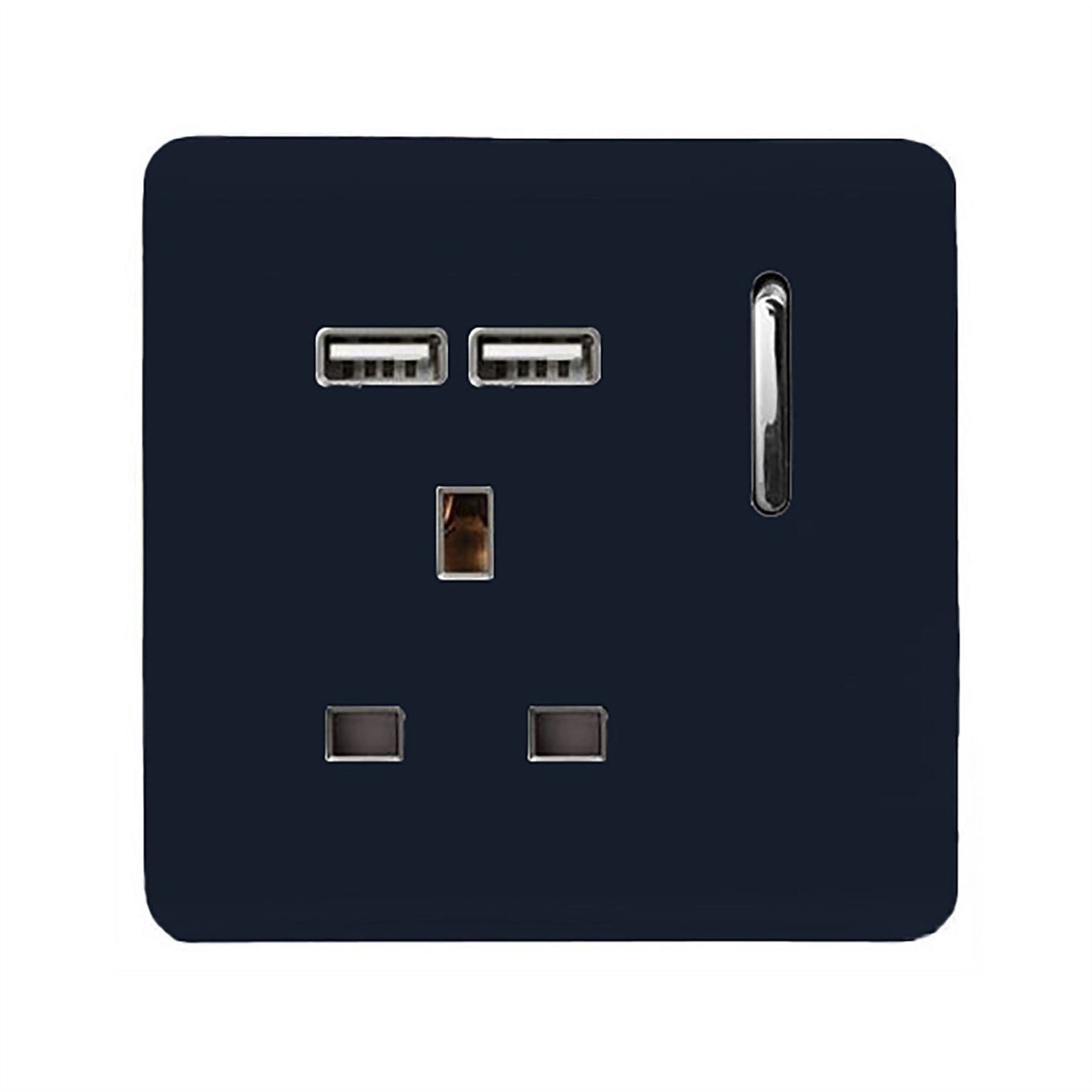 Trendi Switch 1 Gang USB 2100mA Plug Socketin Navy Blue