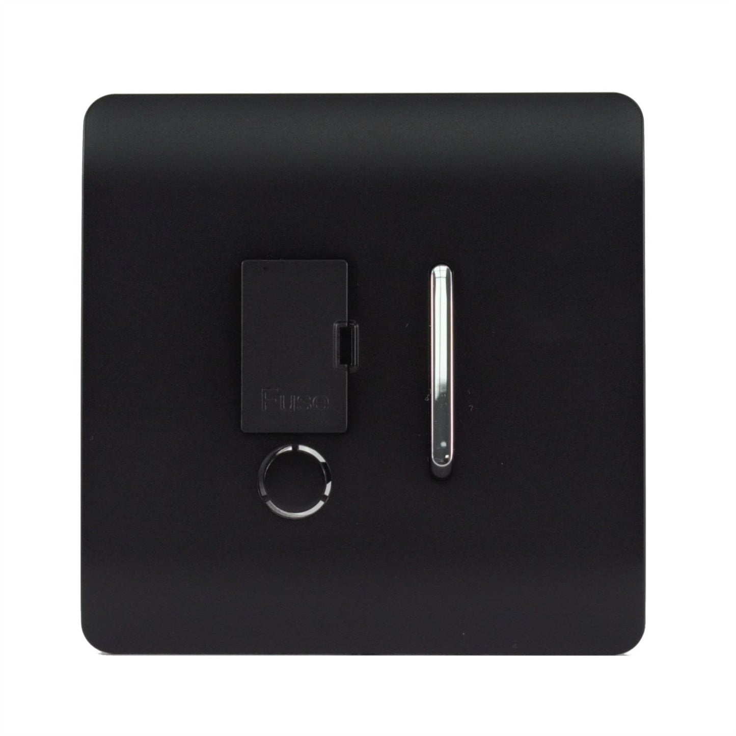 Trendi Switch 13 Amp Fused Spur with Flex Outletin Matt Black