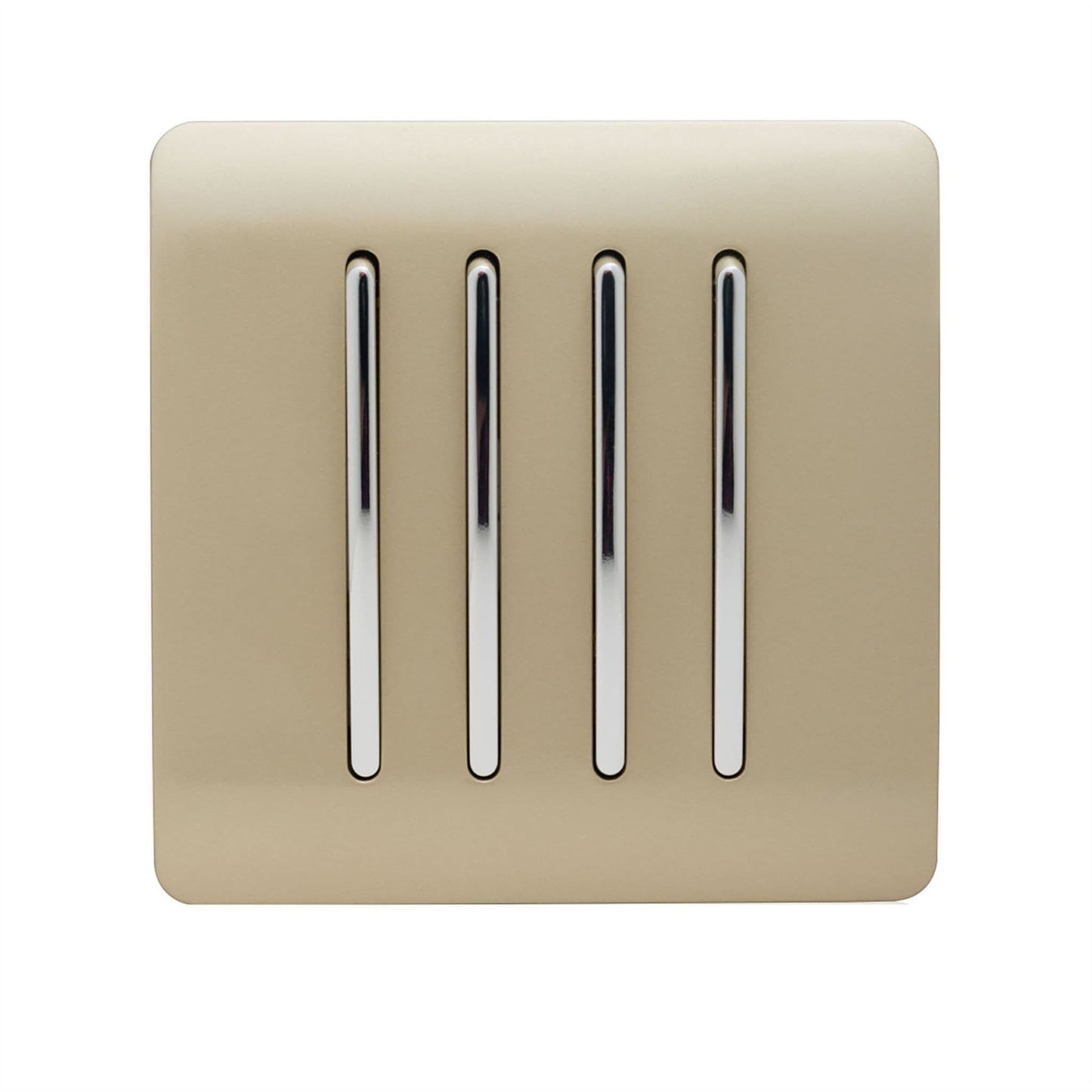 Trendi Switch 4 Gang 1 or 2 way Rocker Light Switchin Champagne Gold