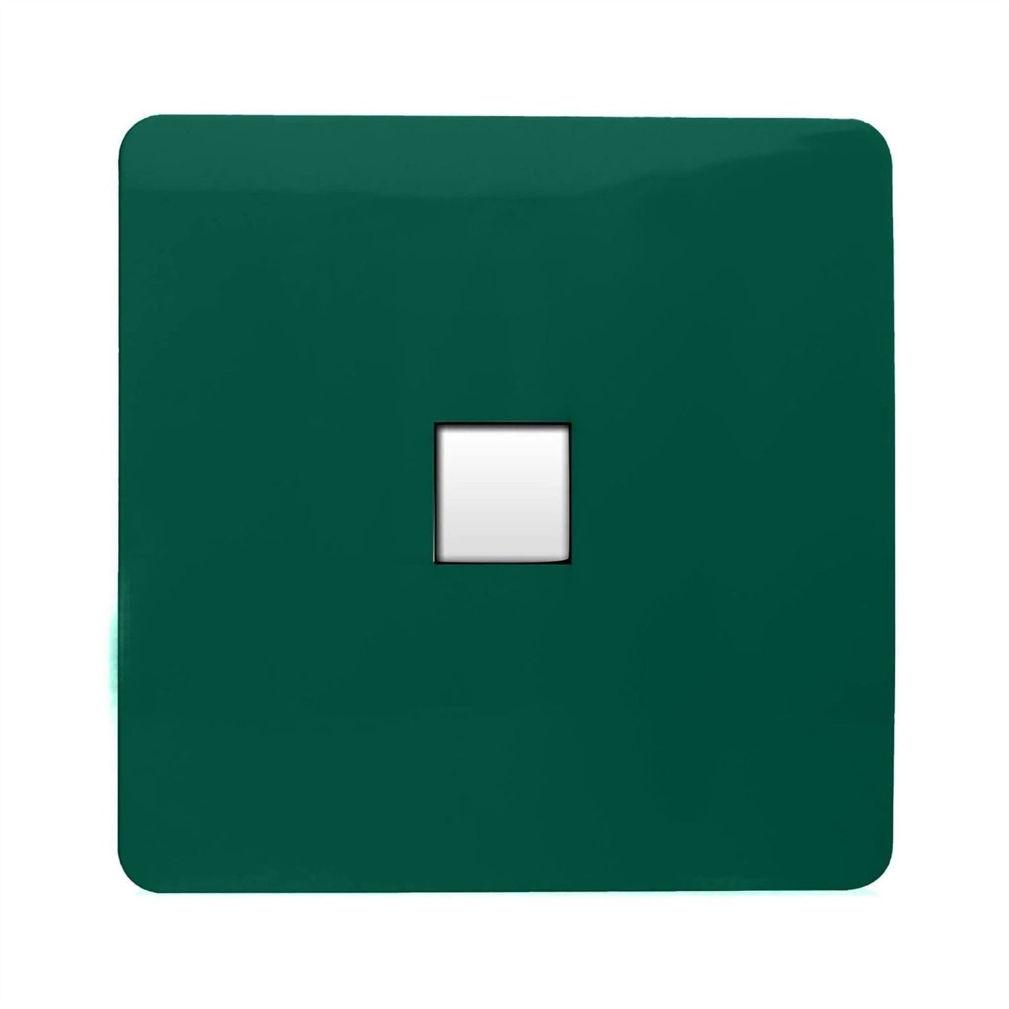 Trendi Switch 1 Gang RJ45 Cat 6 Modern Designer PC Ethernet Socketin Dark Forest Green