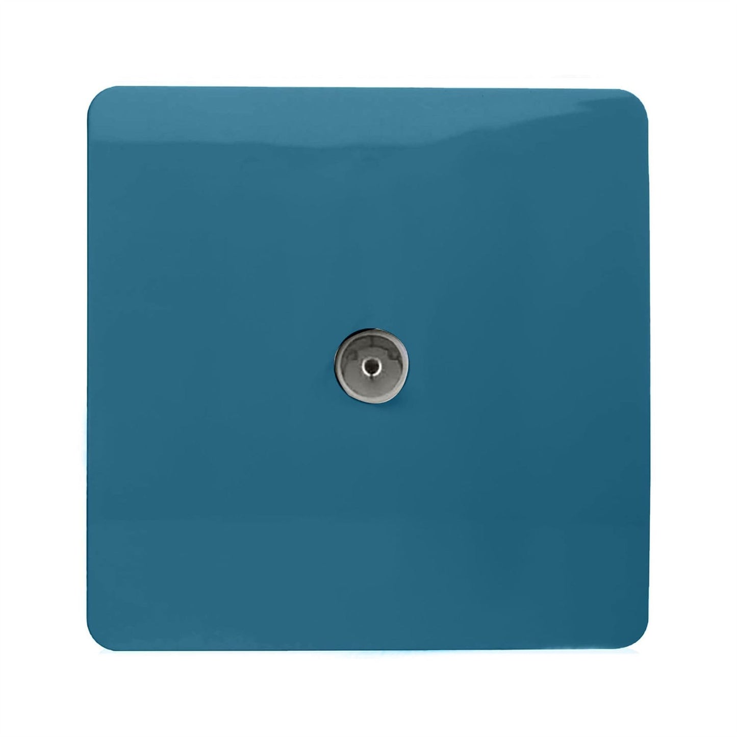 Trendi Switch 1 Gang Female Co-Axial Television Socketin Ocean Blue