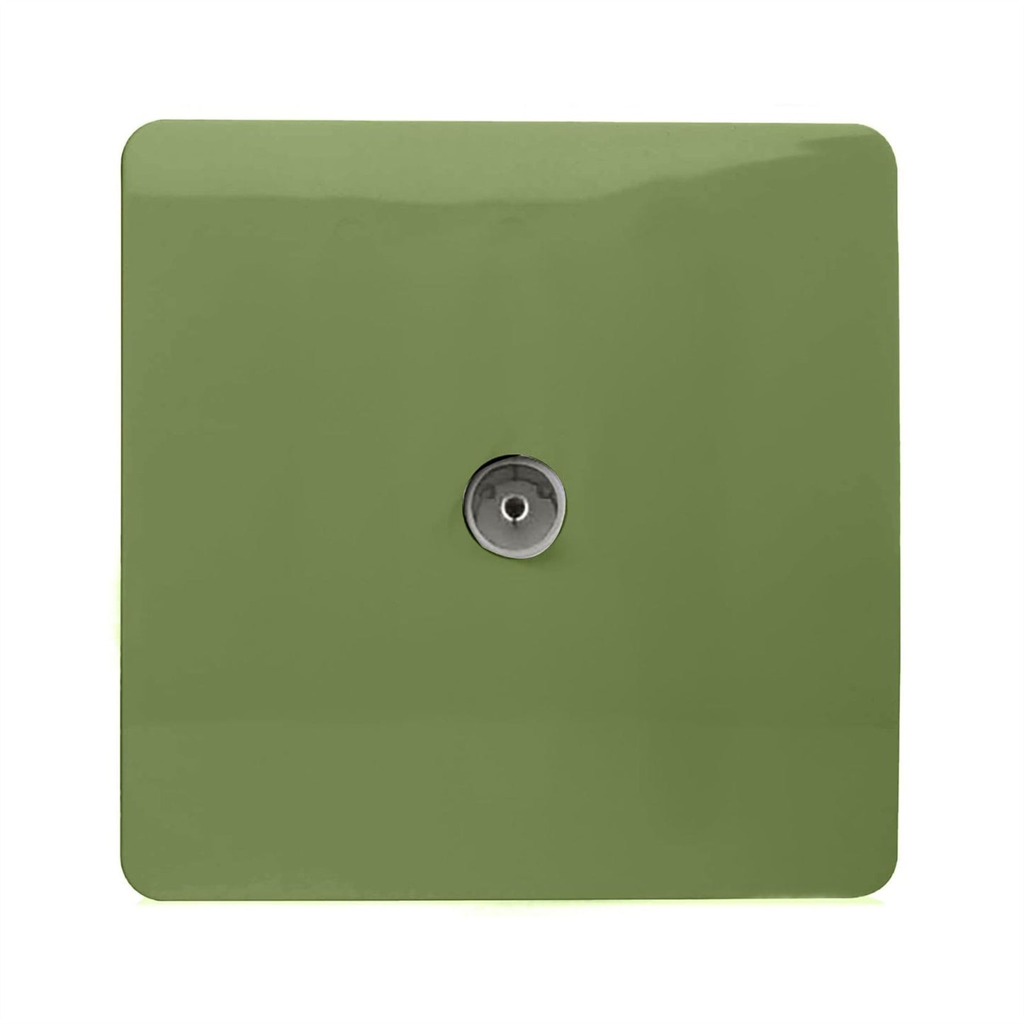 Trendi Switch 1 Gang Female Co-Axial Television Socketin Moss Green