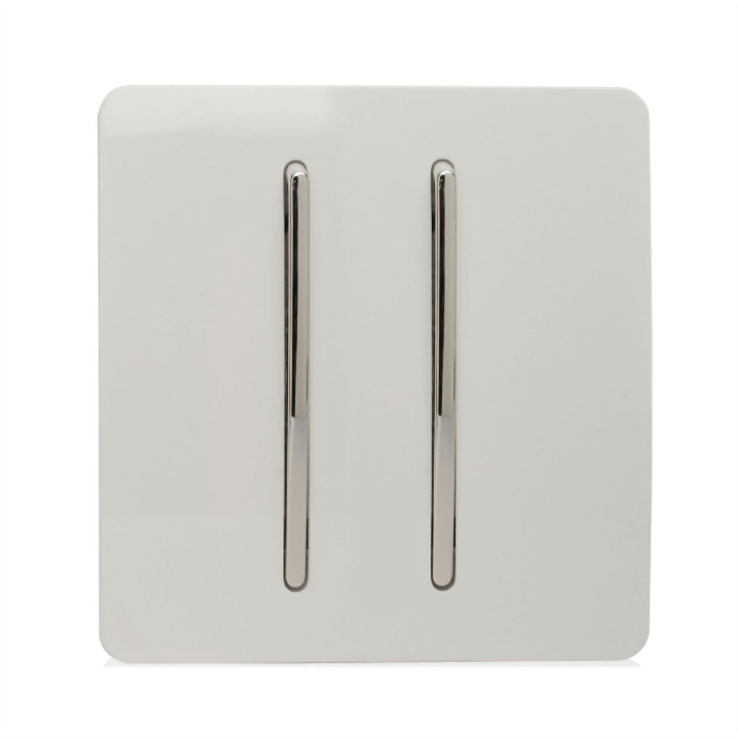 Trendi Switch 2 Gang 1 or 2 way Rocker Light Switchin Ice White