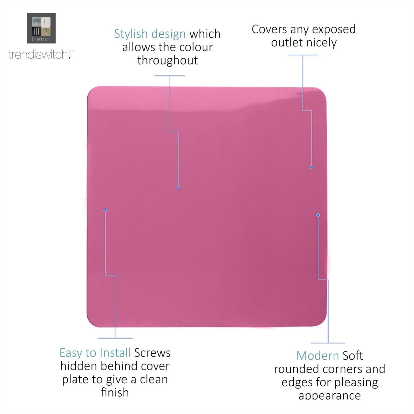 Trendi Switch Single Blanking Platein Candy Pink