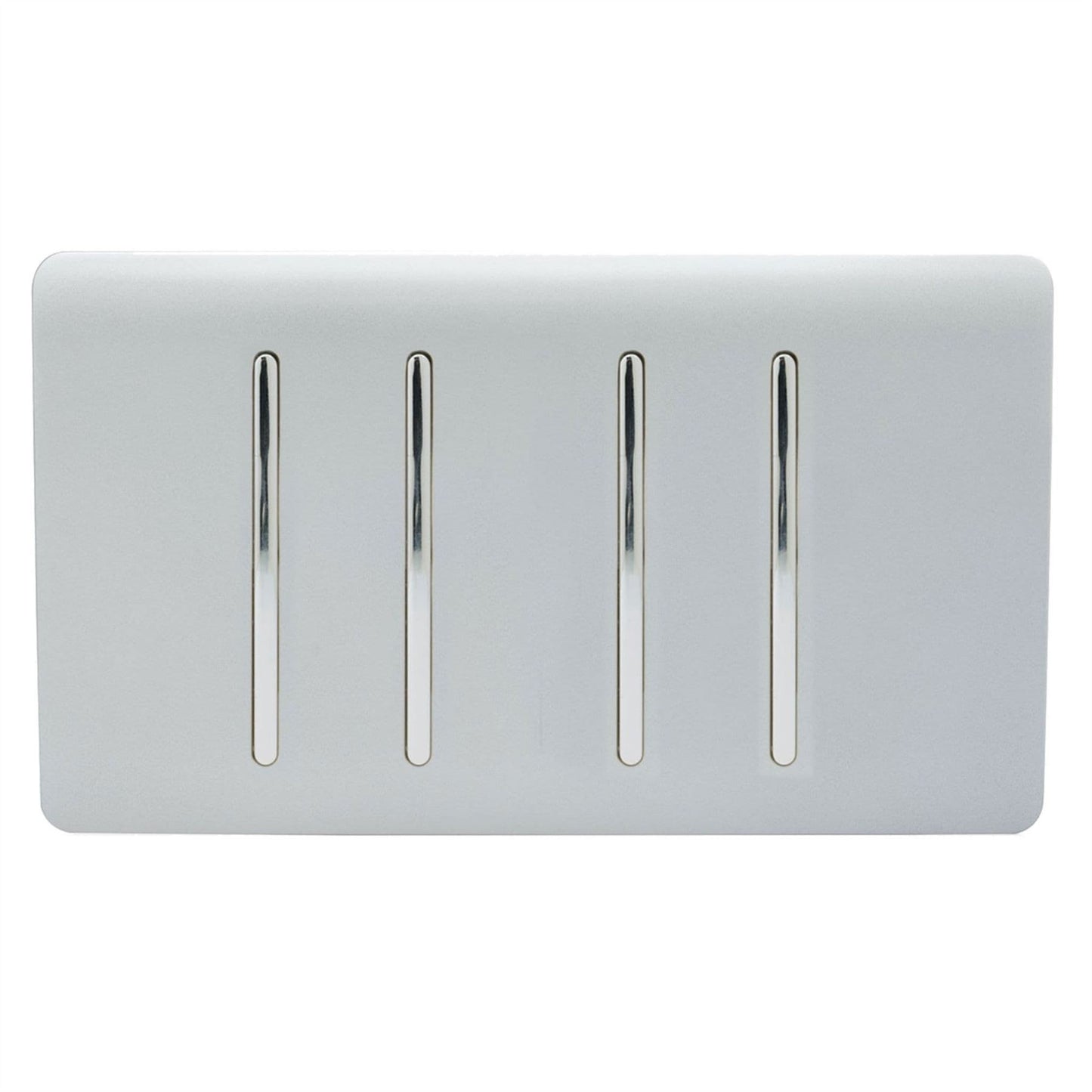 Trendi Switch 4 Gang 1 or 2 Way Light Switchin Platinum Silver