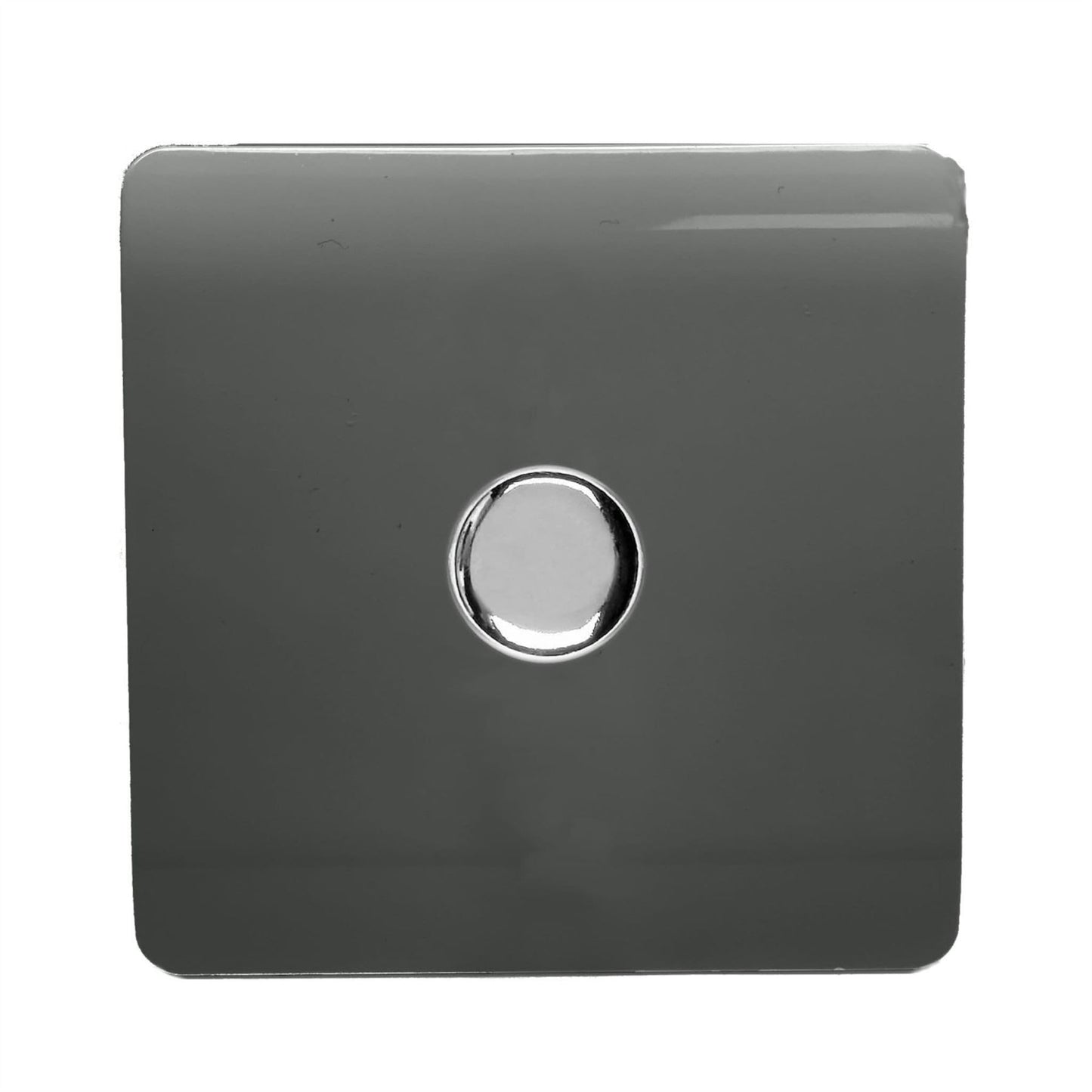 Trendi Switch 1 Gang 1 or 2 way 150w Rotary LED Dimmer Light Switchin Charcoal Grey