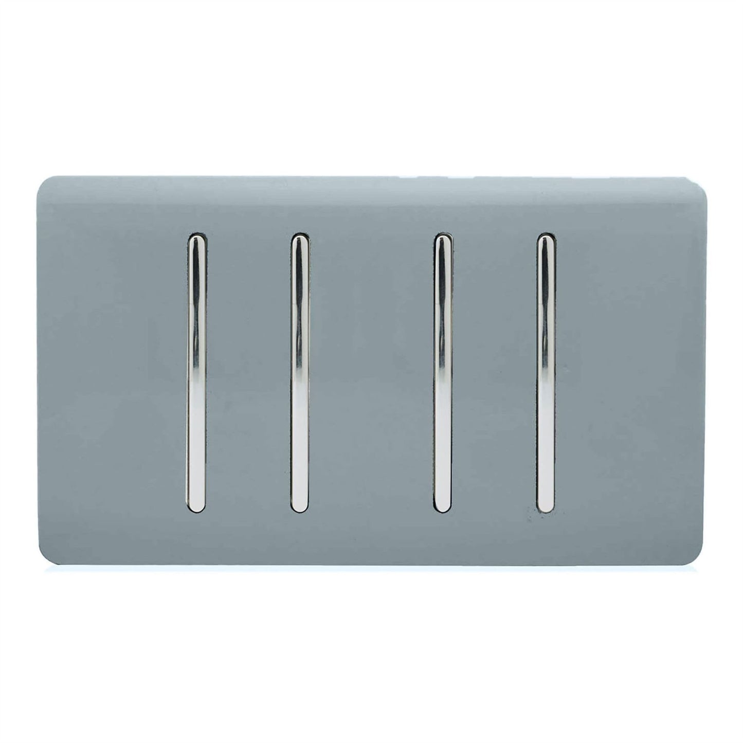 Trendi Switch 4 Gang Intermediate Rocker Light Switchin Cool Grey