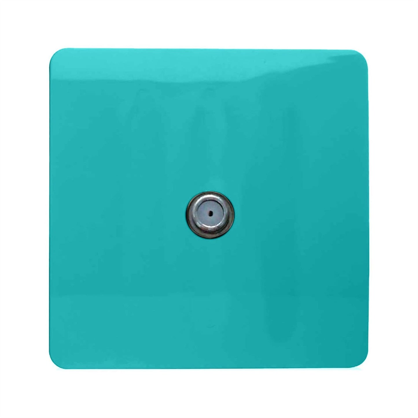 Trendi Switch 1 Gang Male F-Type Satellite Television Socketin Bright Teal