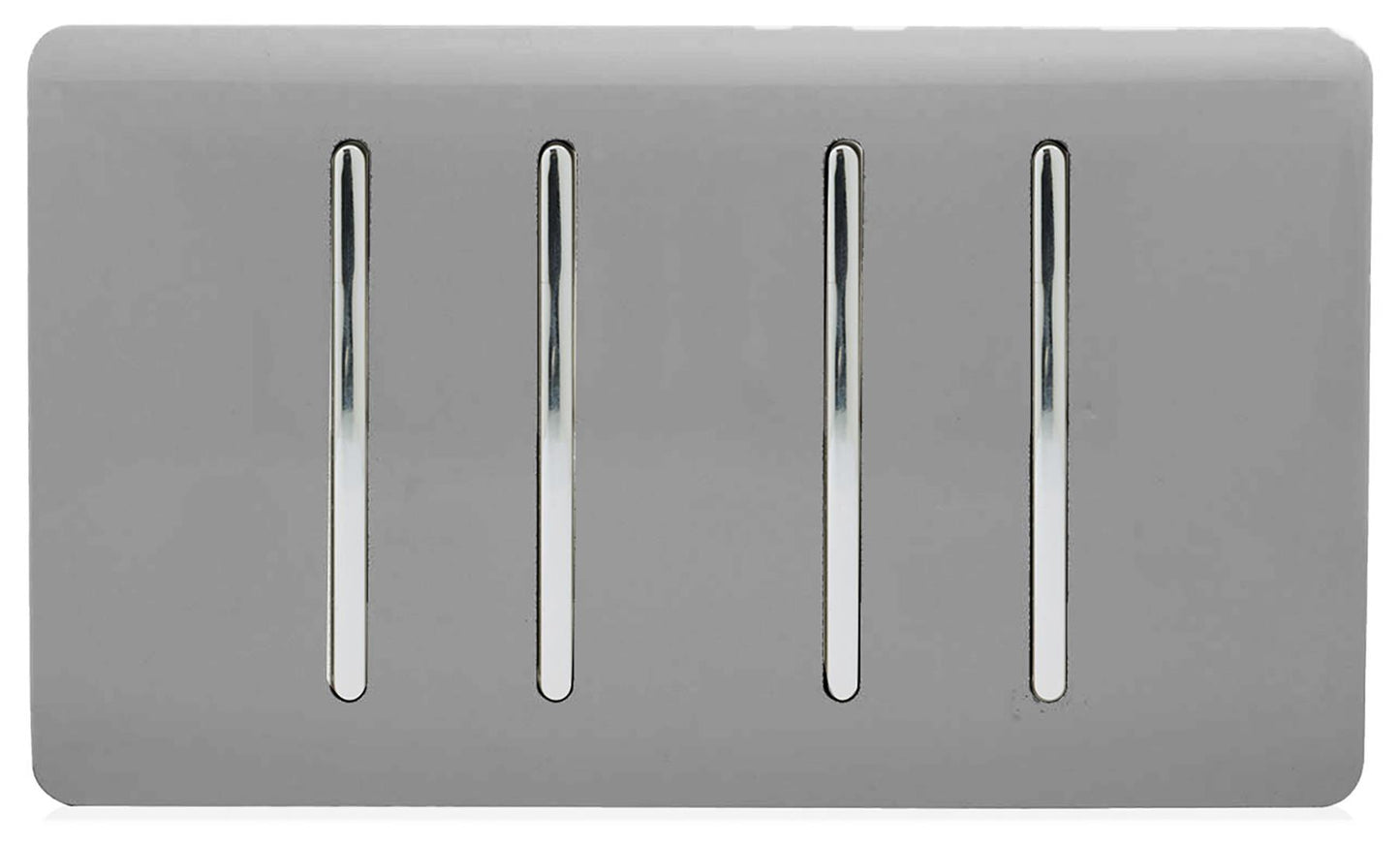 Trendi Switch 4 Gang Intermediate Rocker Light Switchin Light Grey