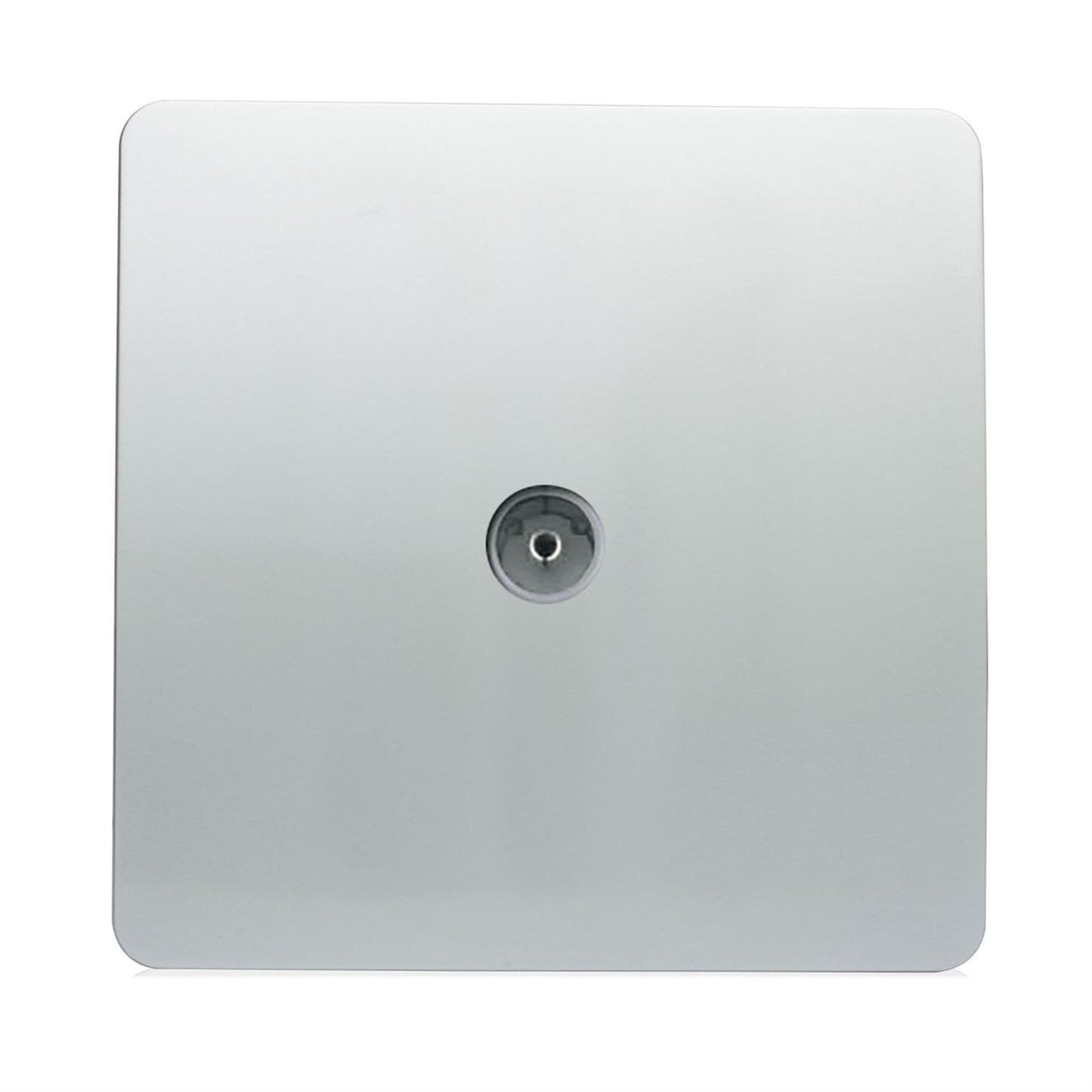 Trendi Switch 1 Gang Female Co-Axial Television Socketin Platinum Silver