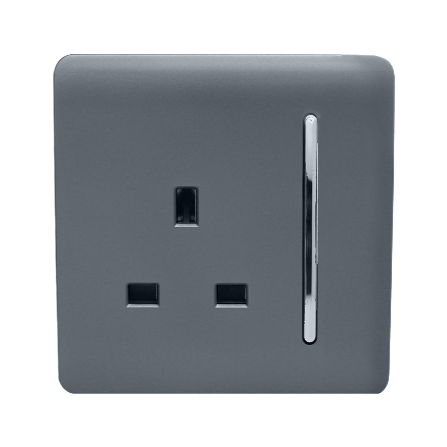 Trendi Switch 1 Gang 13 Amp Switched Plug Socketin Warm Grey