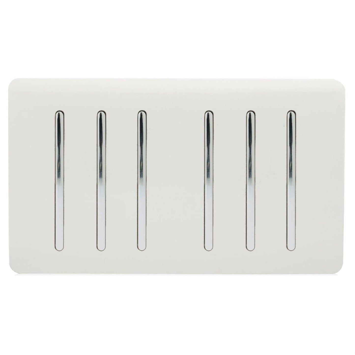 Trendi Switch 6 Gang 1 or 2 Way Light Switchin Ice White