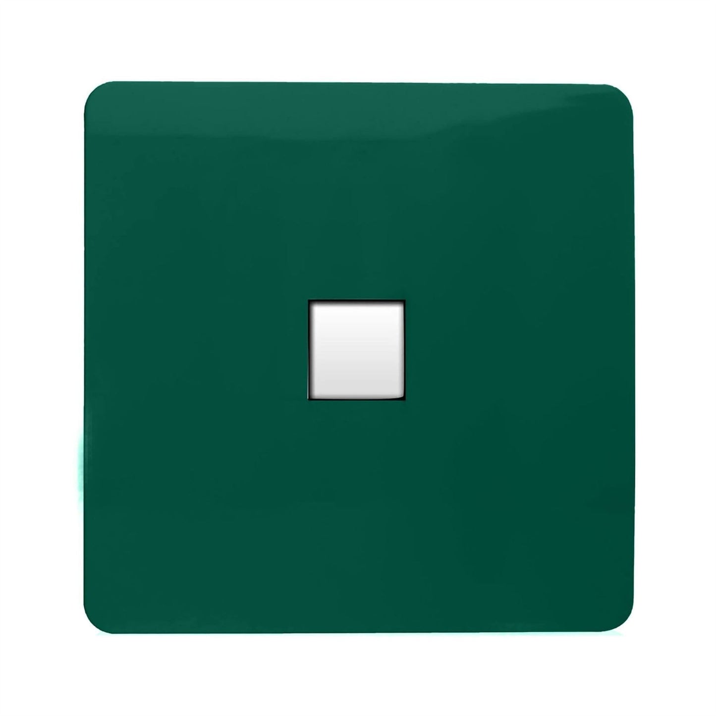 Trendi Switch 1 Gang RJ45 Cat 5e PC Ethernet Socketin Dark Forest Green