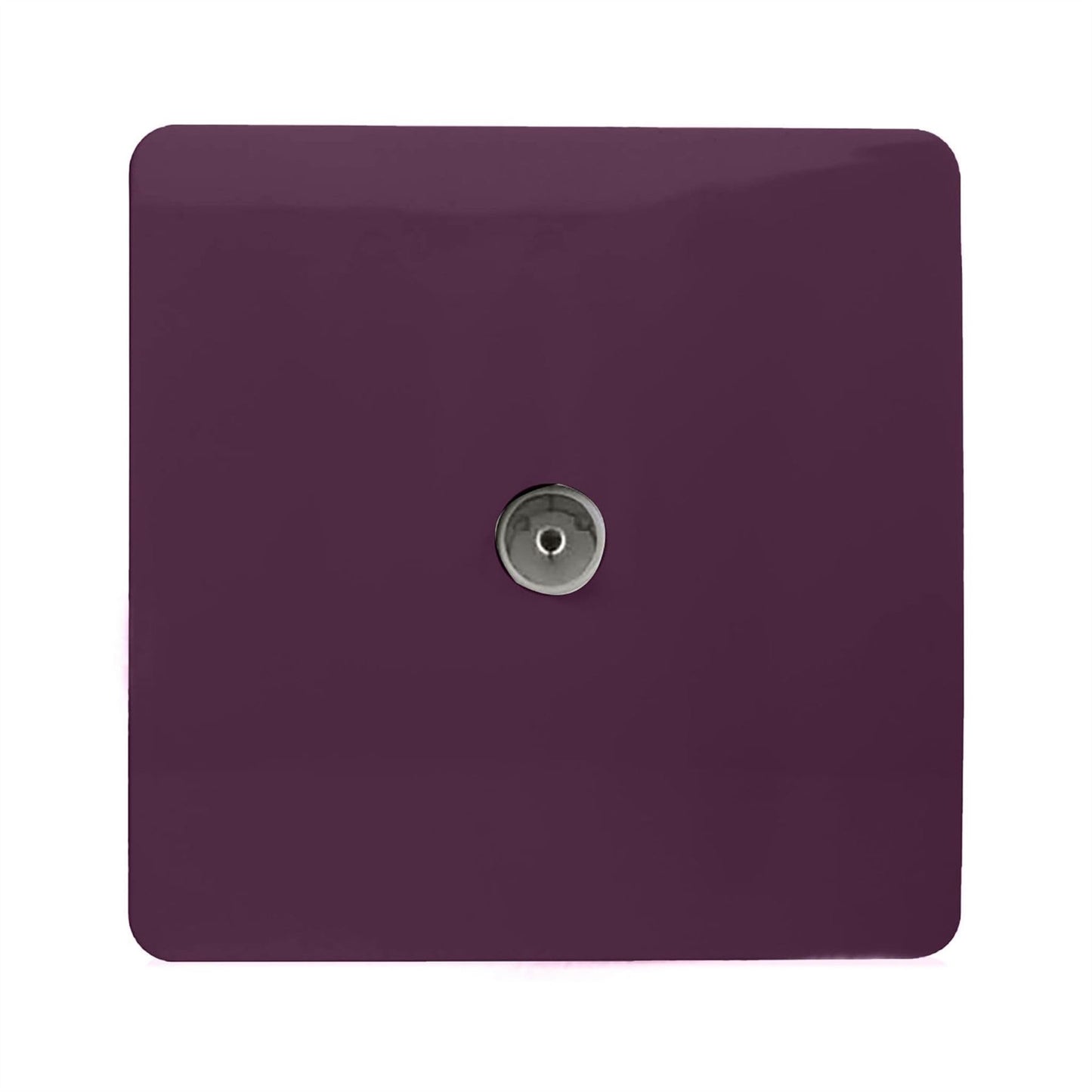 Trendi Switch 1 Gang Female Co-Axial Television Socketin Plum Purple