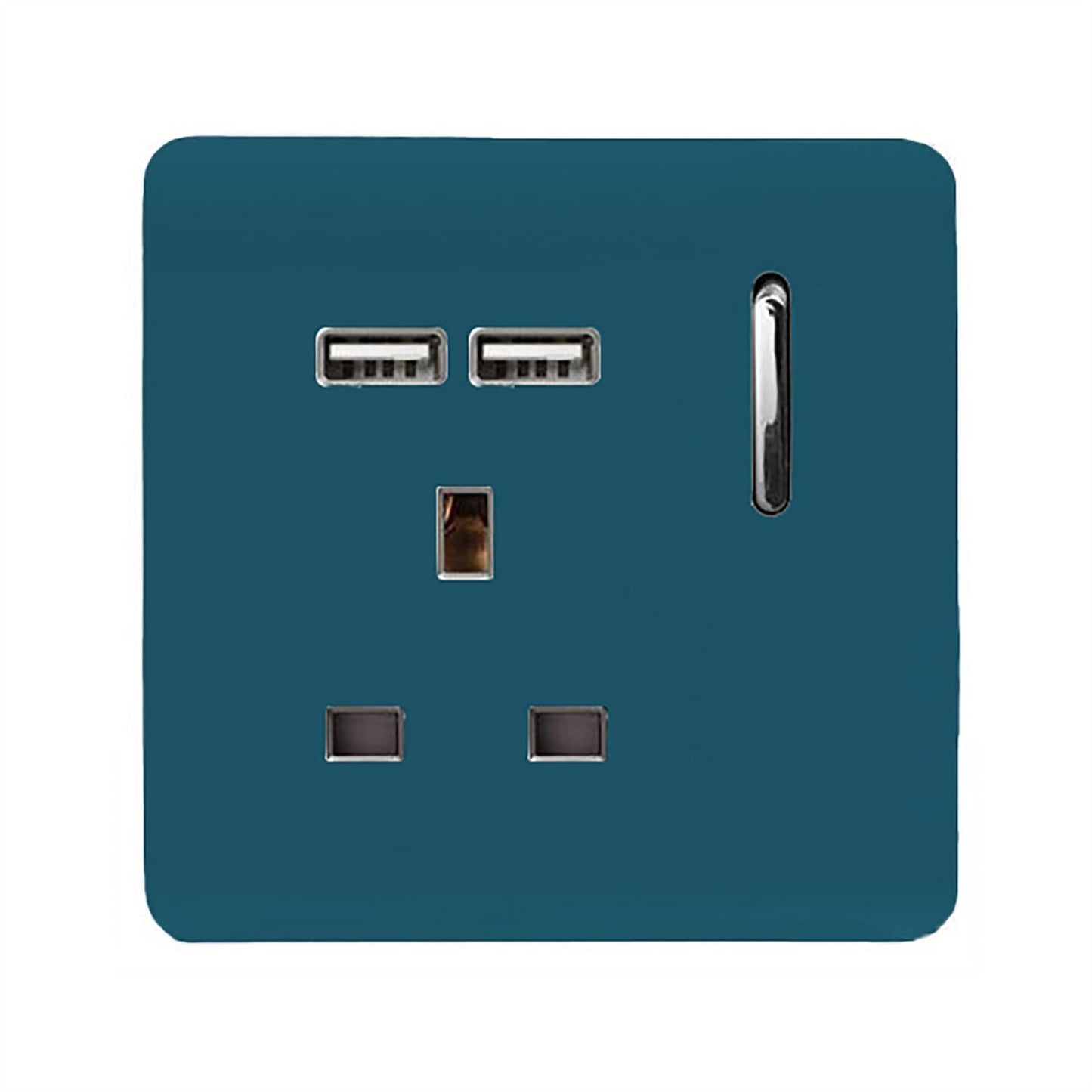 Trendi Switch 1 Gang USB 2100mA Plug Socketin Ocean Blue