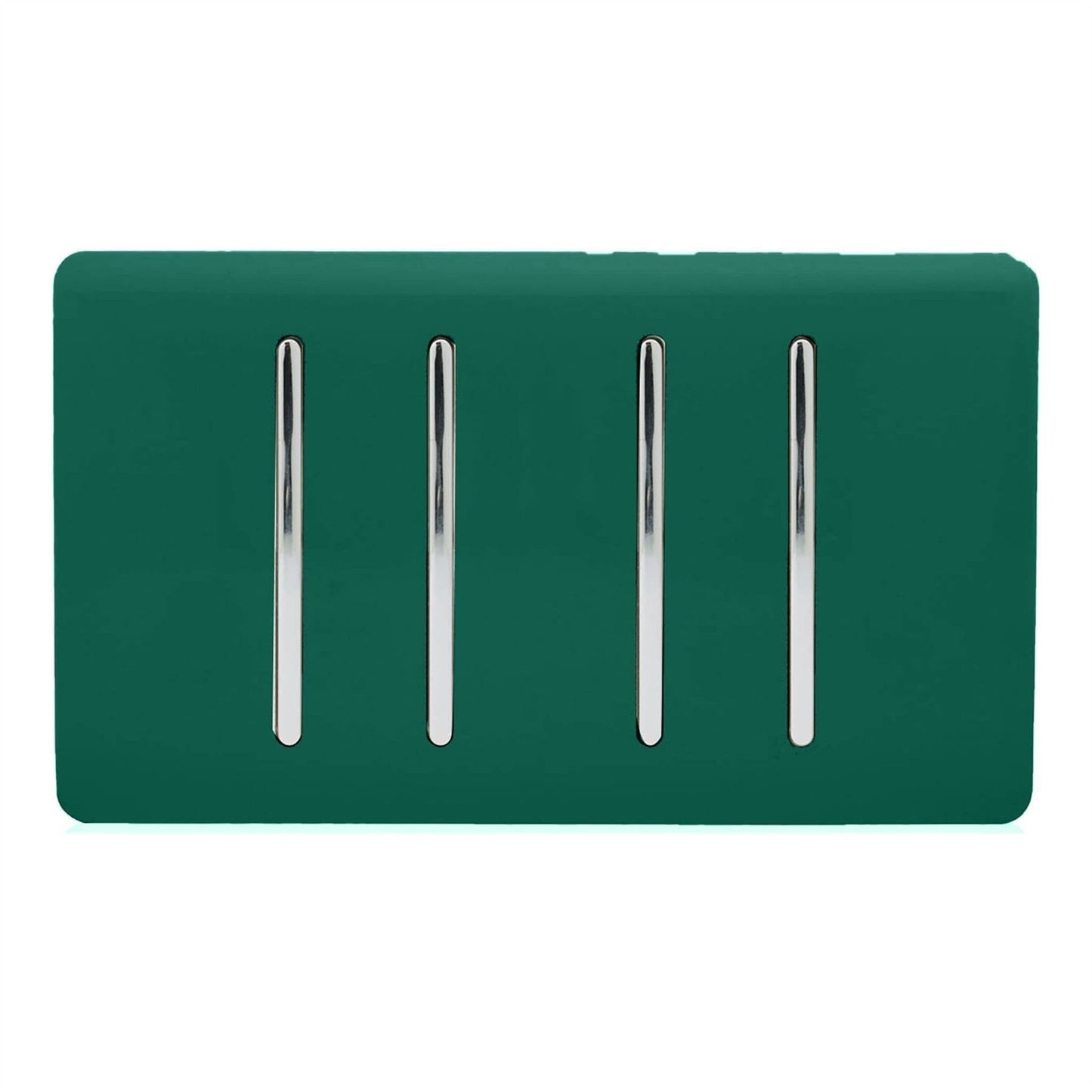 Trendi Switch 4 Gang Light Switch (2x 1 or 2 Way & 2 x Intermediate)in Dark Forest Green