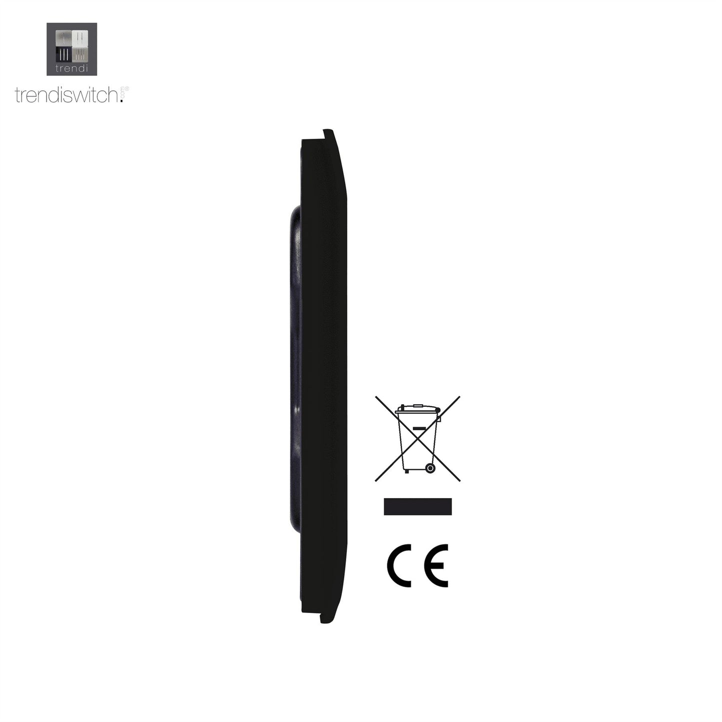 Trendi Switch Single Blanking Platein Matt Black