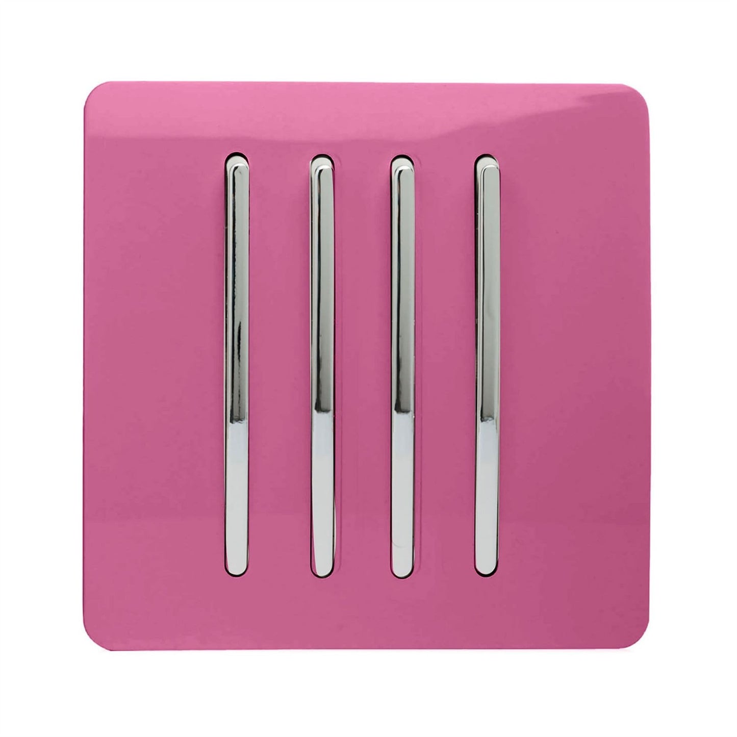 Trendi Switch 4 Gang 1 or 2 way Rocker Light Switchin Candy Pink