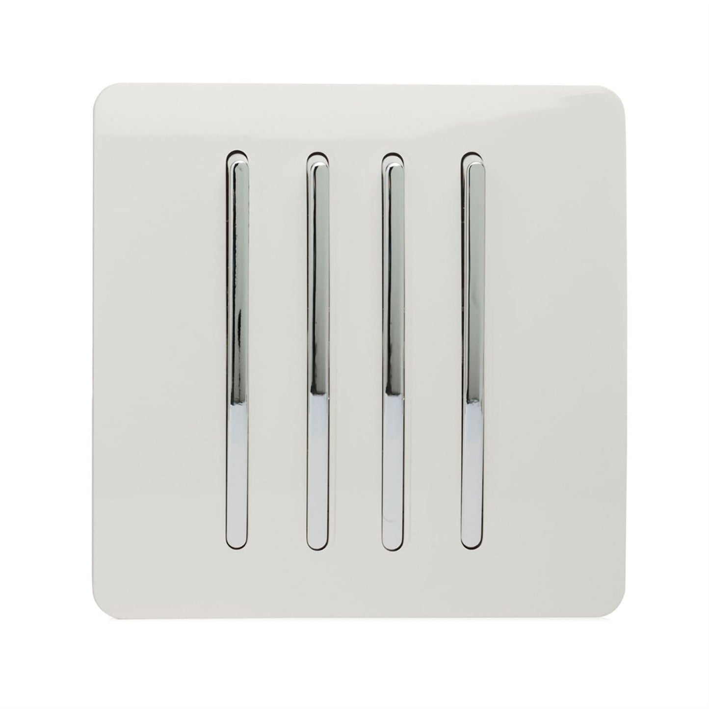 Trendi Switch 4 Gang 1 or 2 way Rocker Light Switchin Ice White