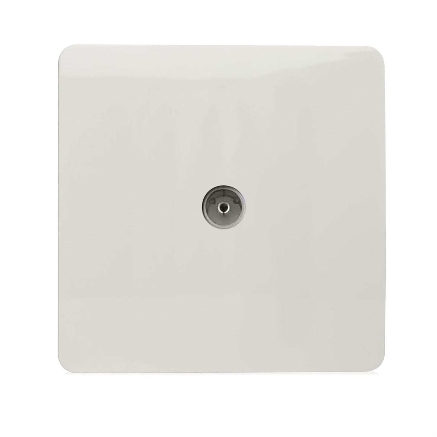 Trendi Switch 1 Gang Female Co-Axial Television Socketin Ice White