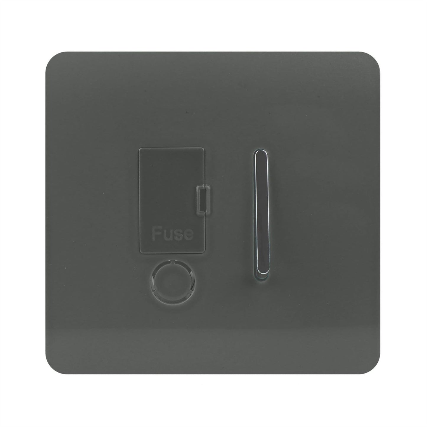 Trendi Switch 13 Amp Fused Spur with Flex Outletin Charcoal Grey