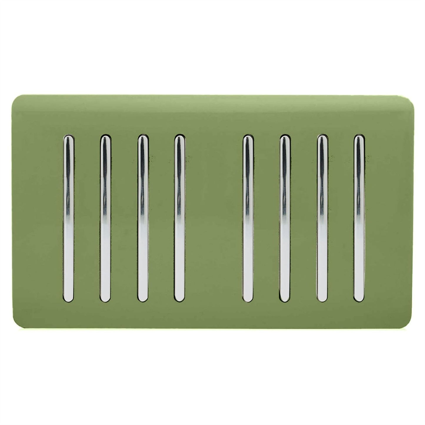 Trendi Switch 8 Gang 1 or 2 Way Light Switchin Moss Green