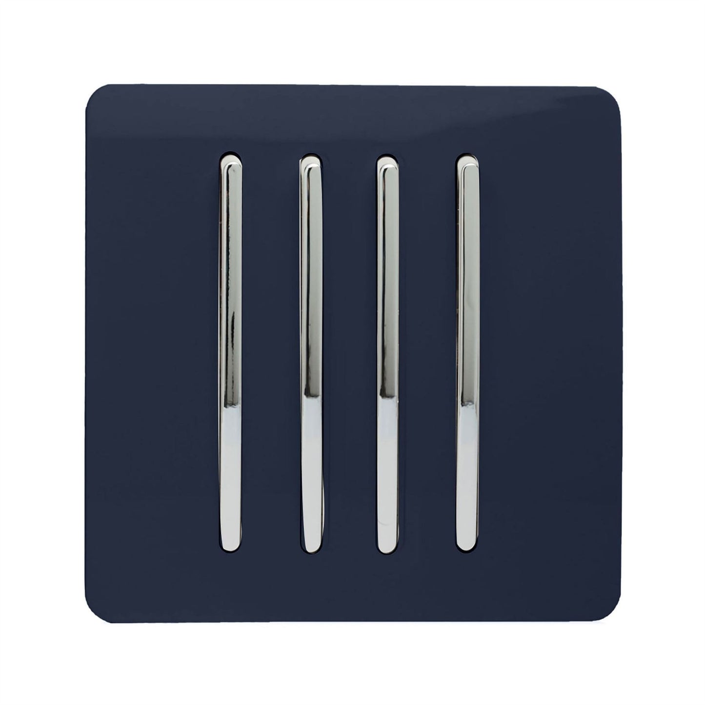 Trendi Switch 4 Gang 1 or 2 way Rocker Light Switchin Navy Blue