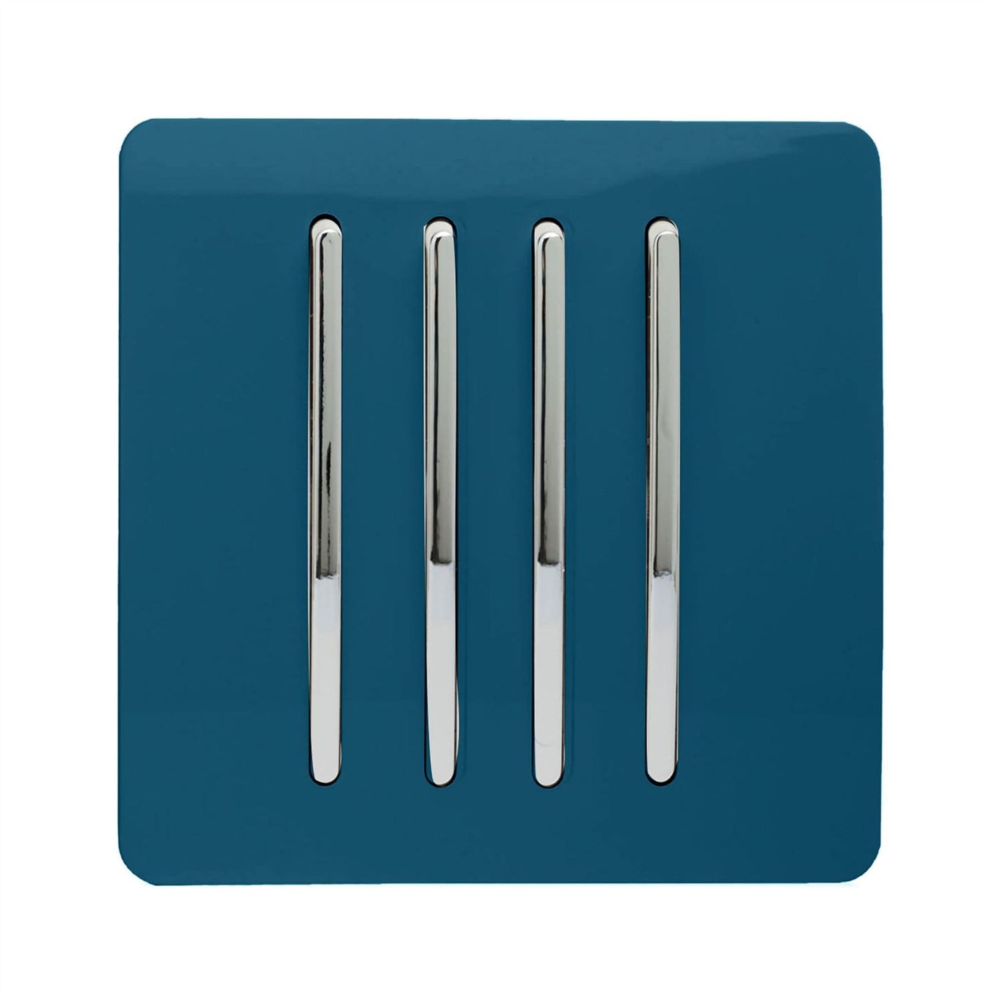 Trendi Switch 4 Gang 1 or 2 way Rocker Light Switchin Midnight Blue