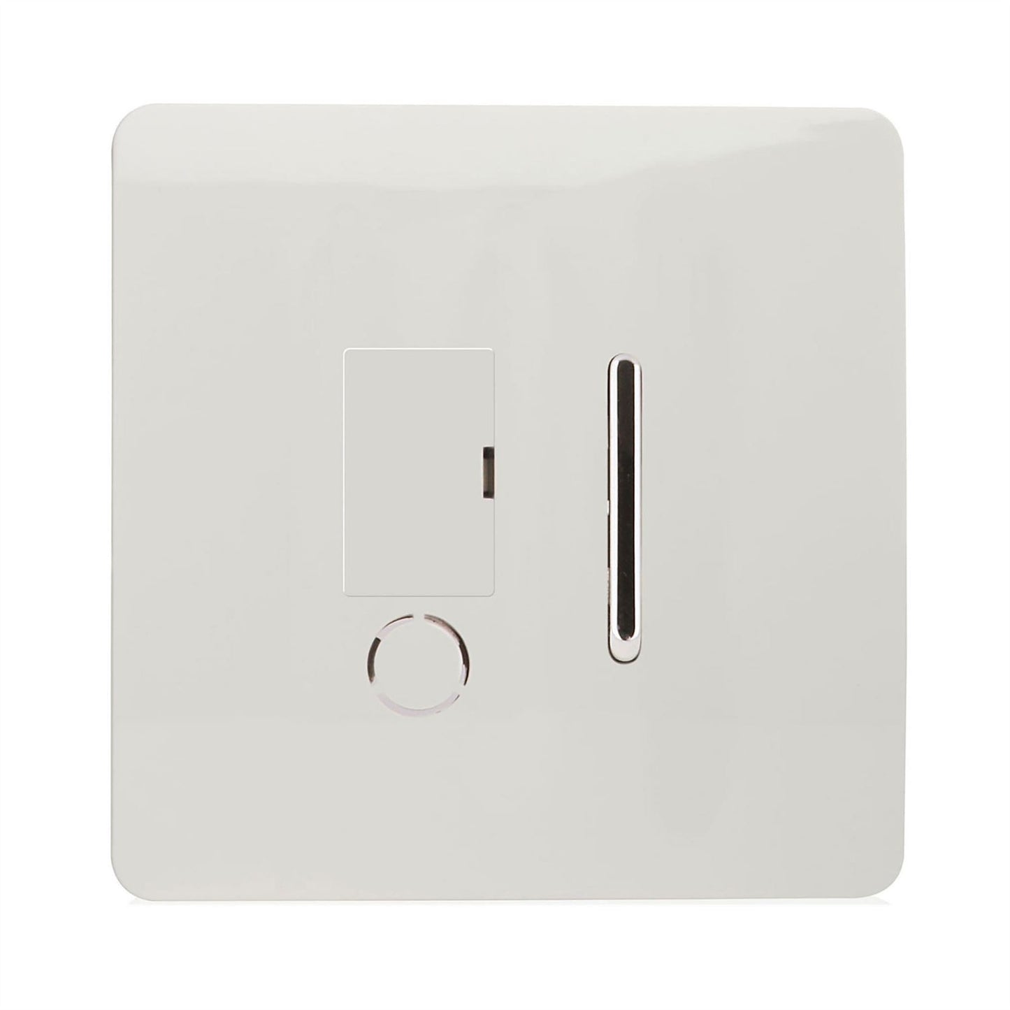 Trendi Switch 13 Amp Fused Spur with Flex Outletin Ice White