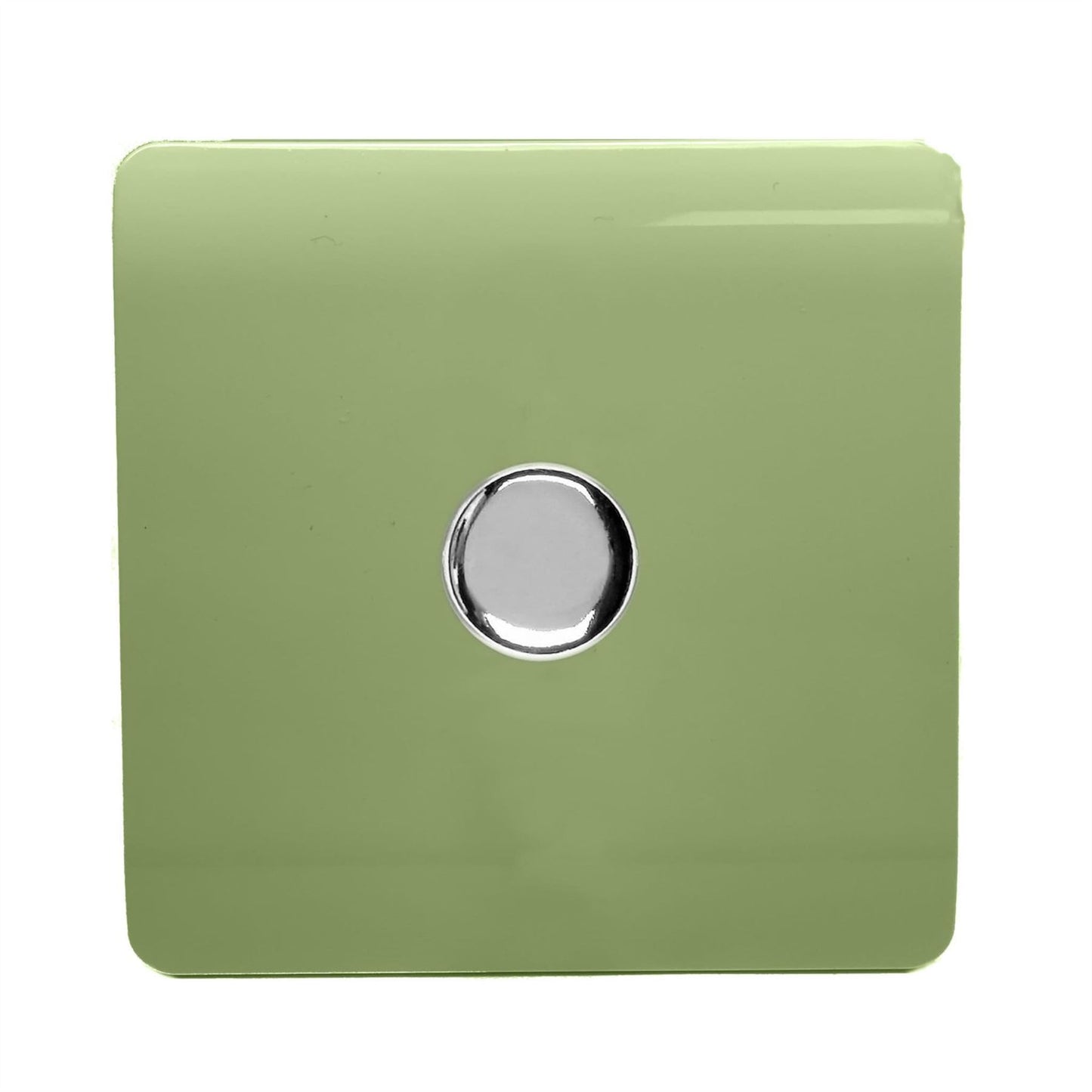 Trendi Switch 1 Gang 1 or 2 way 150w Rotary LED Dimmer Light Switchin Moss Green