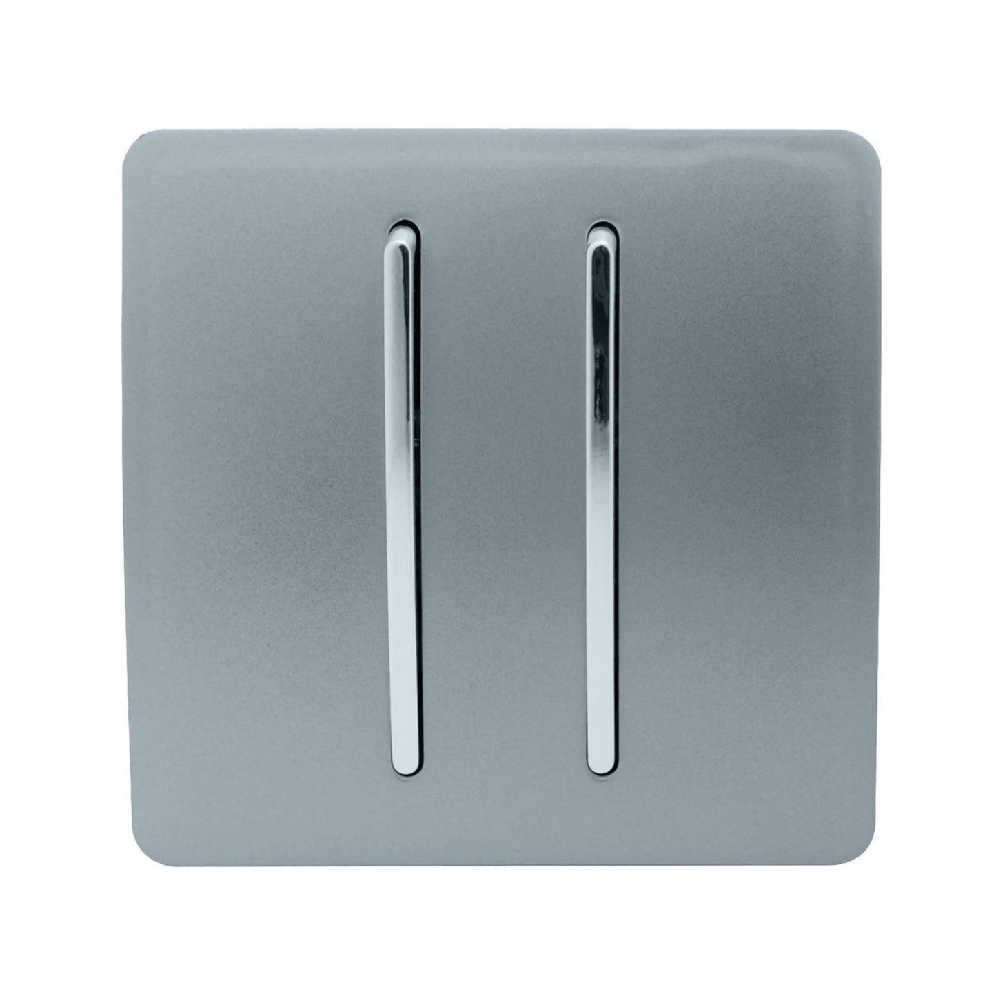 Trendi Switch 2 Gang Retractive Doorbell Switchin Cool Grey