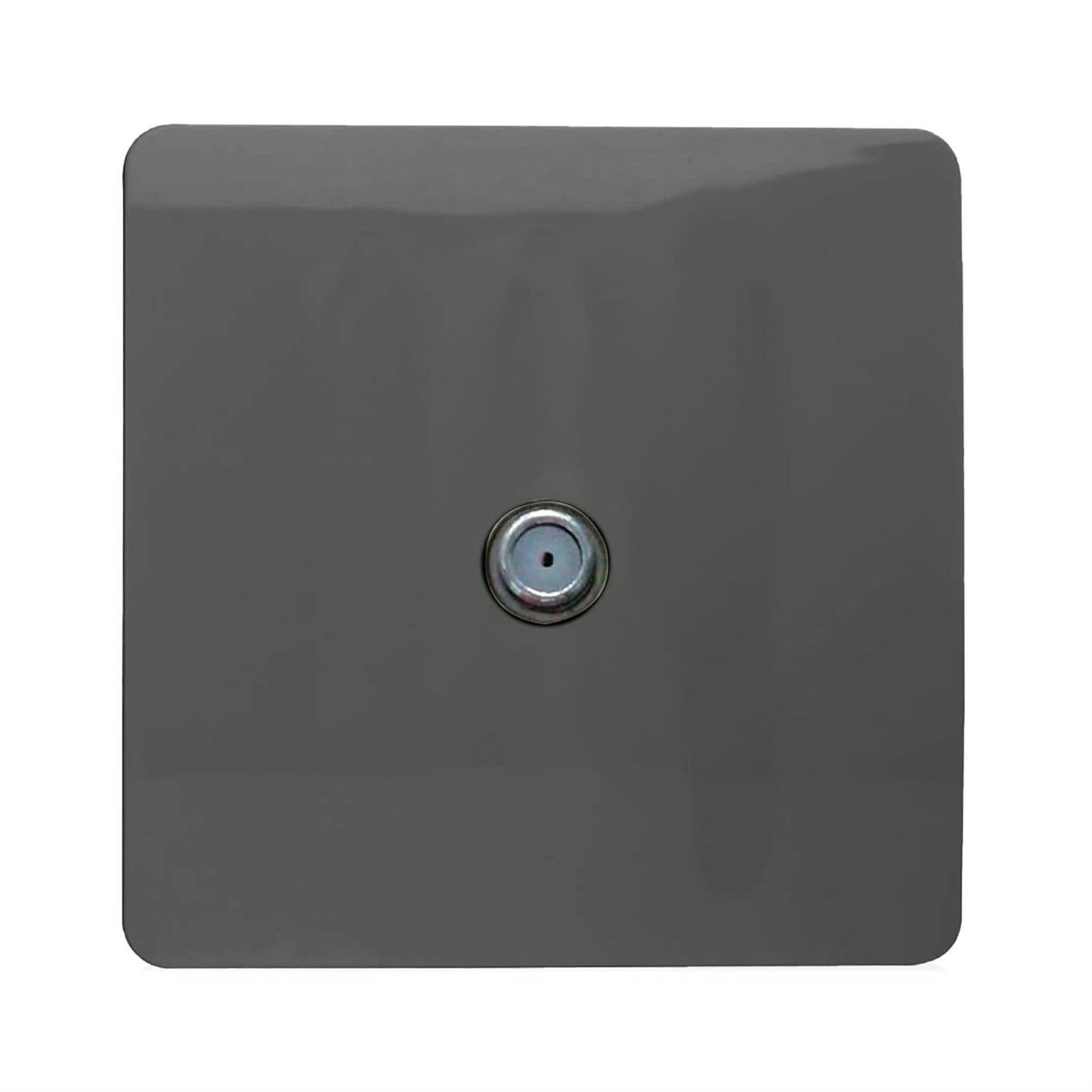 Trendi Switch 1 Gang Male F-Type Satellite Television Socketin Charcoal Grey
