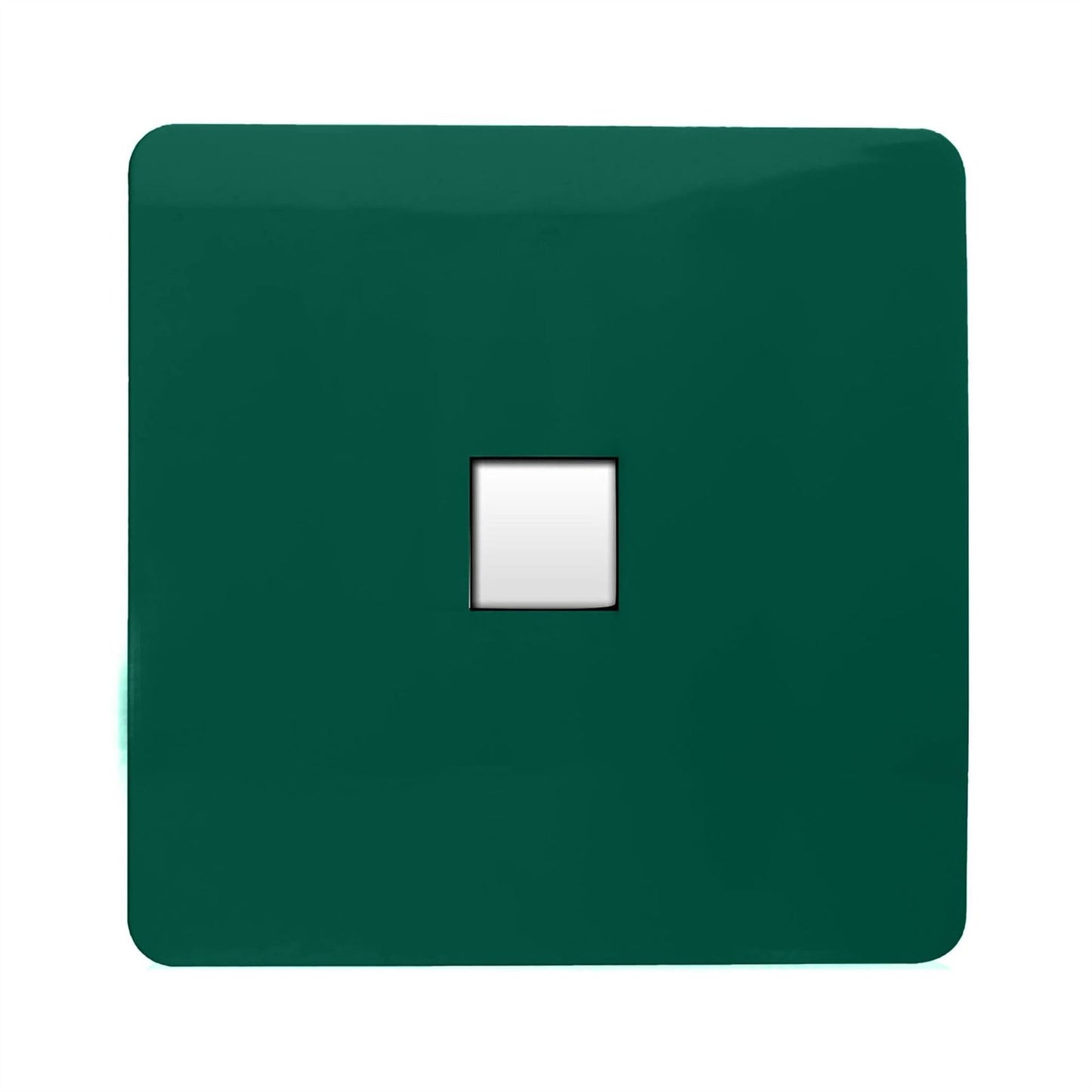 Trendi Switch 1 Gang Cat 3 Telephone Slave Socketin Dark Forest Green