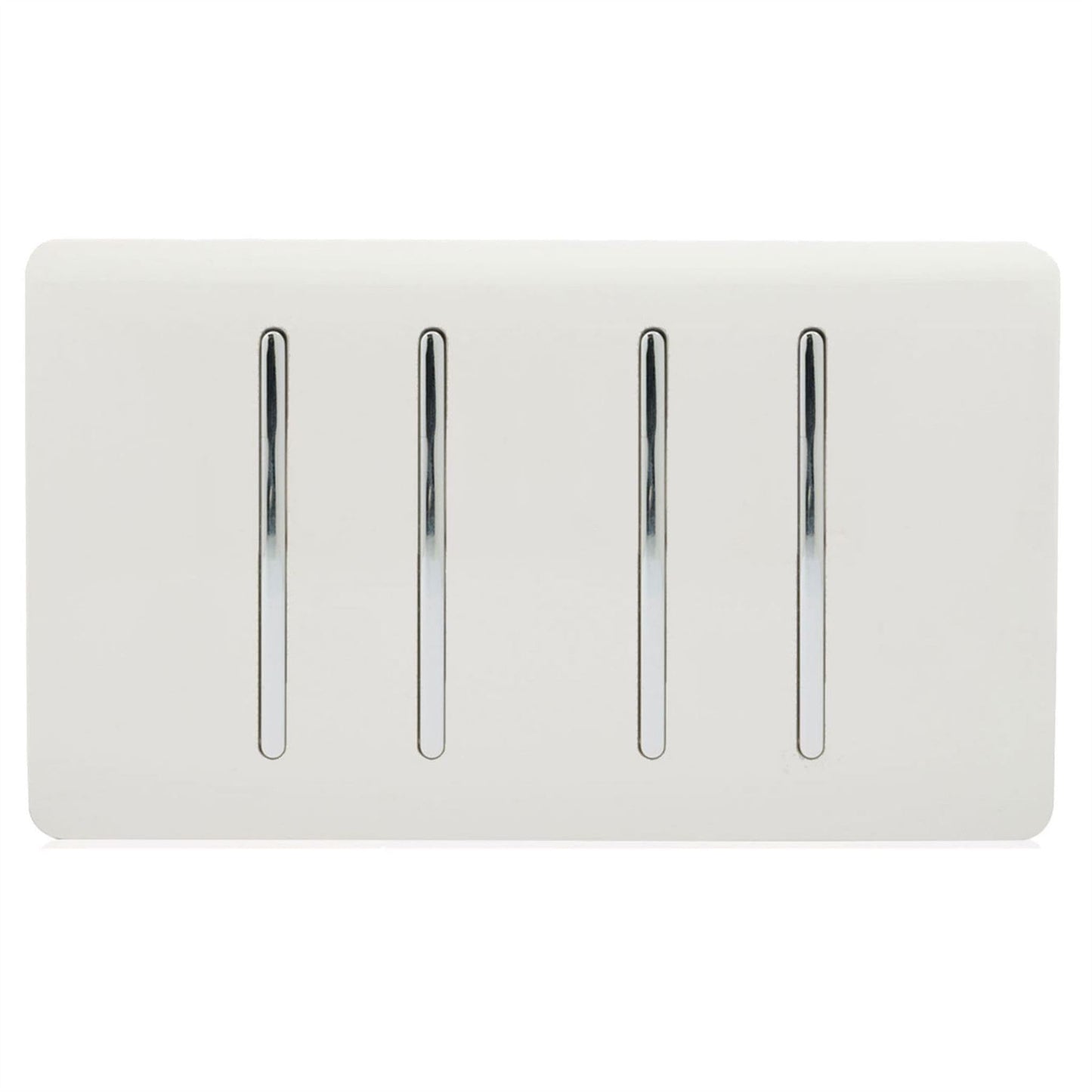 Trendi Switch 4 Gang Light Switch (2x 1 or 2 Way & 2 x Intermediate)in Ice White