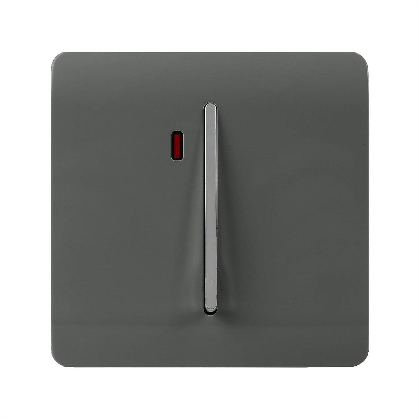 Trendi Switch 1 Gang 45 Amp Cooker Switch with Neonin Charcoal Grey