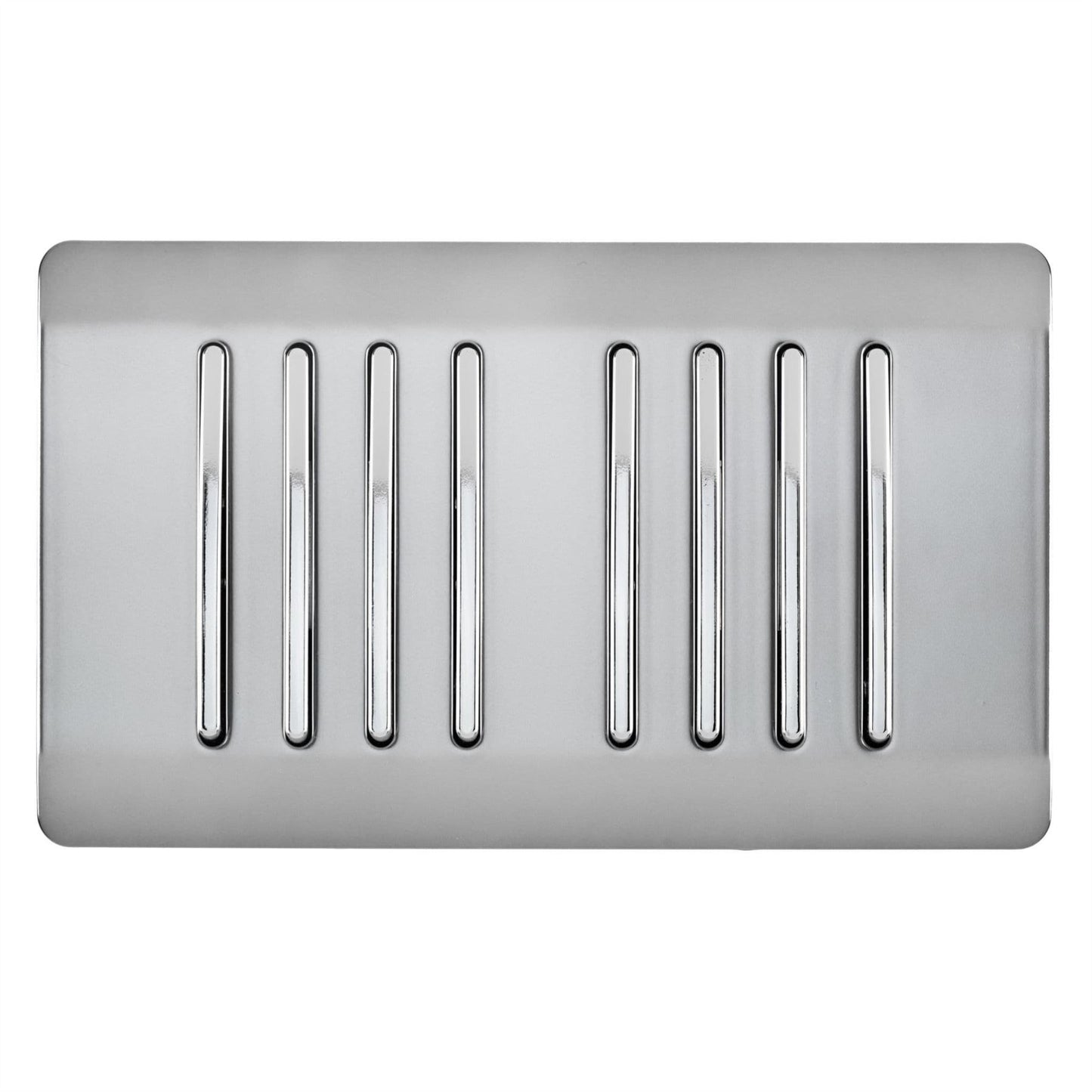 Trendi Switch 8 Gang 1 or 2 Way Light Switchin Brushed Steel