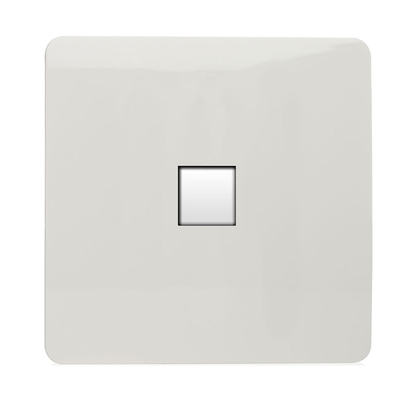 Trendi Switch 1 Gang RJ45 Cat 5e PC Ethernet Socketin Ice White