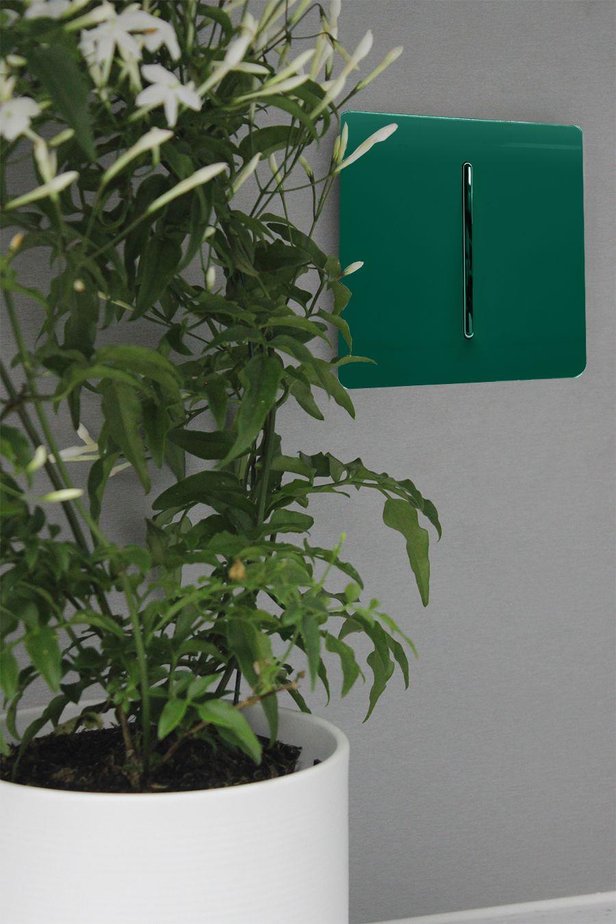 Trendi Switch 1 Gang 1 or 2 way Rocker Light Switchin Dark Forest Green