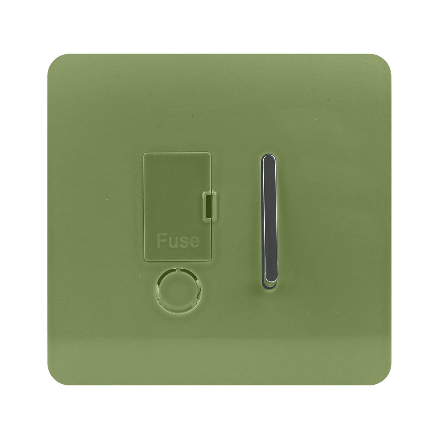 Trendi Switch 13 Amp Fused Spur with Flex Outletin Moss Green