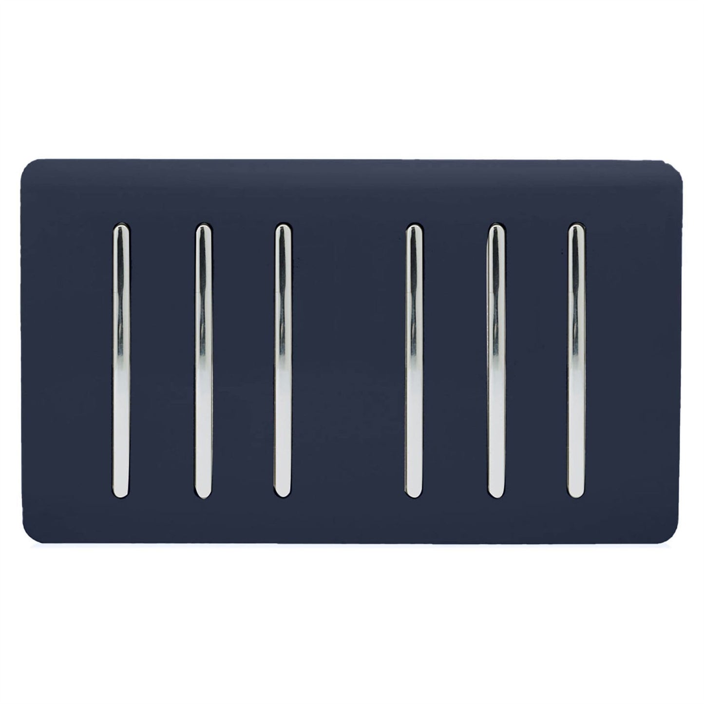 Trendi Switch 6 Gang 1 or 2 Way Light Switchin Navy Blue