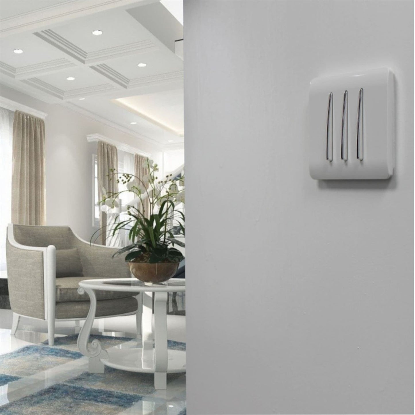 Trendi Switch 3 Gang 1 or 2 way Rocker Light Switchin Sunset Orange