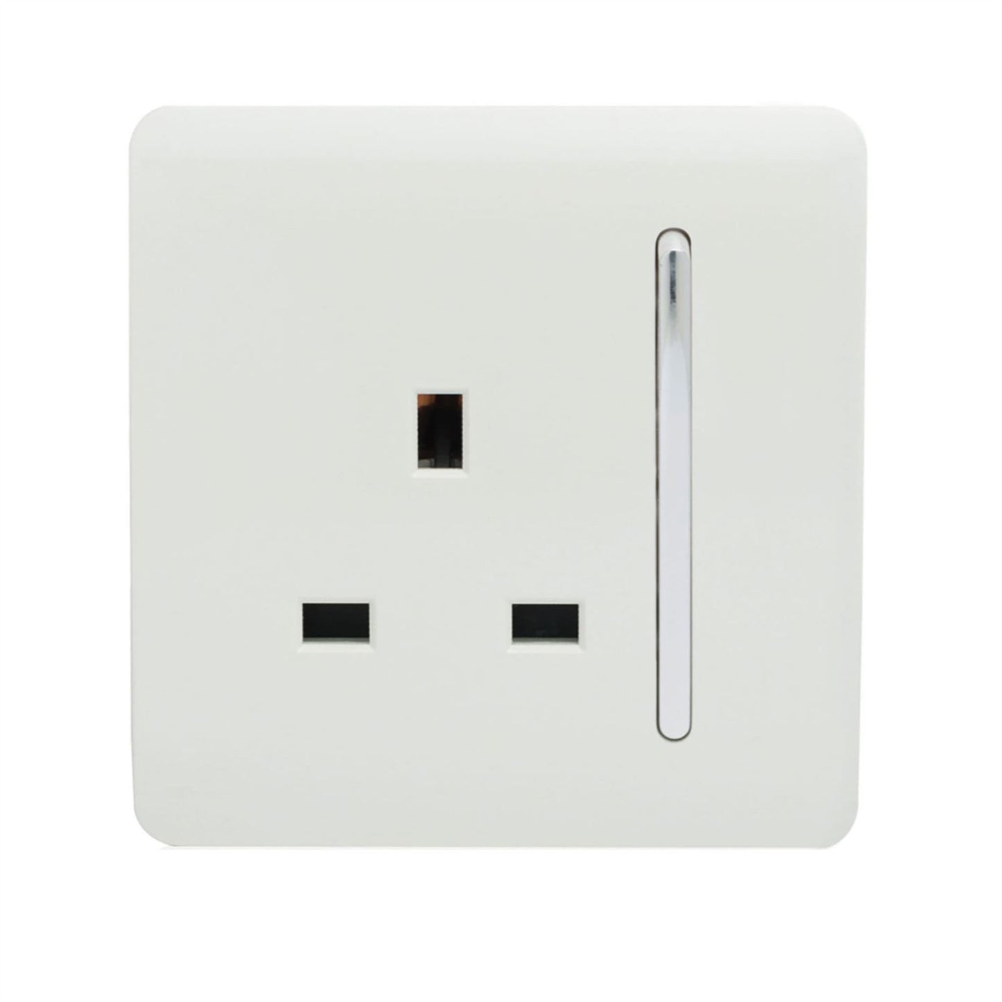 Trendi Switch 1 Gang 13 Amp Switched Plug Socketin Ice White