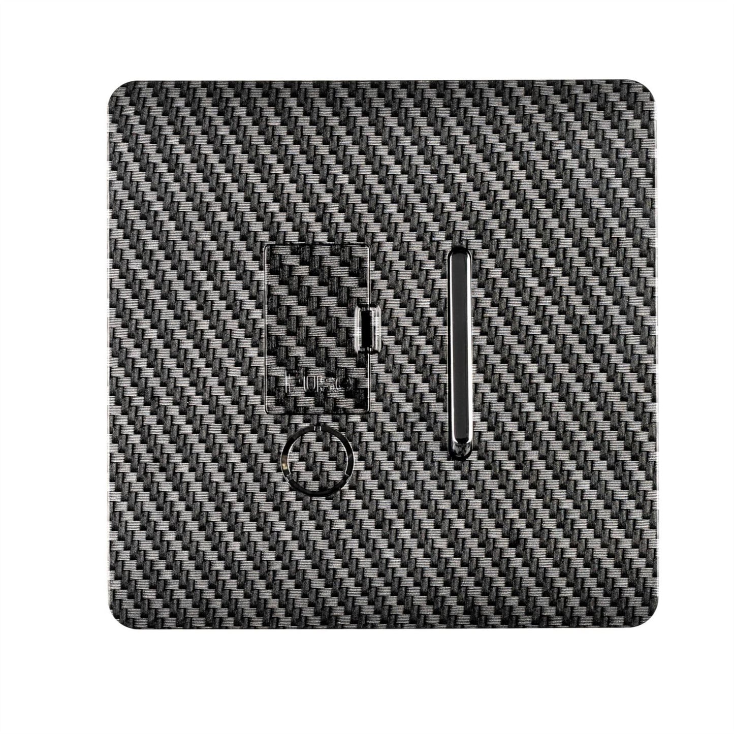 Trendi Switch 13 Amp Fused Spur with Flex Outletin Carbon Fibre