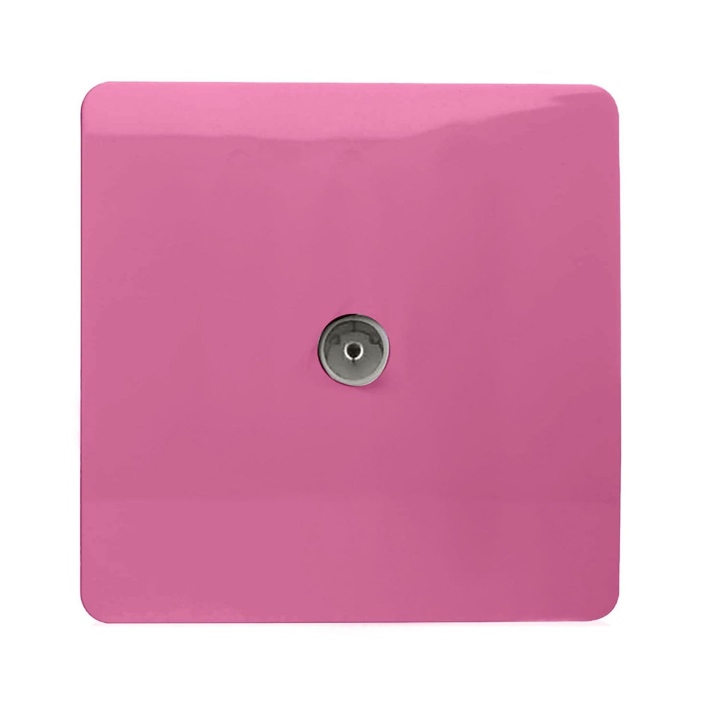 Trendi Switch 1 Gang Female Co-Axial Television Socketin Candy Pink